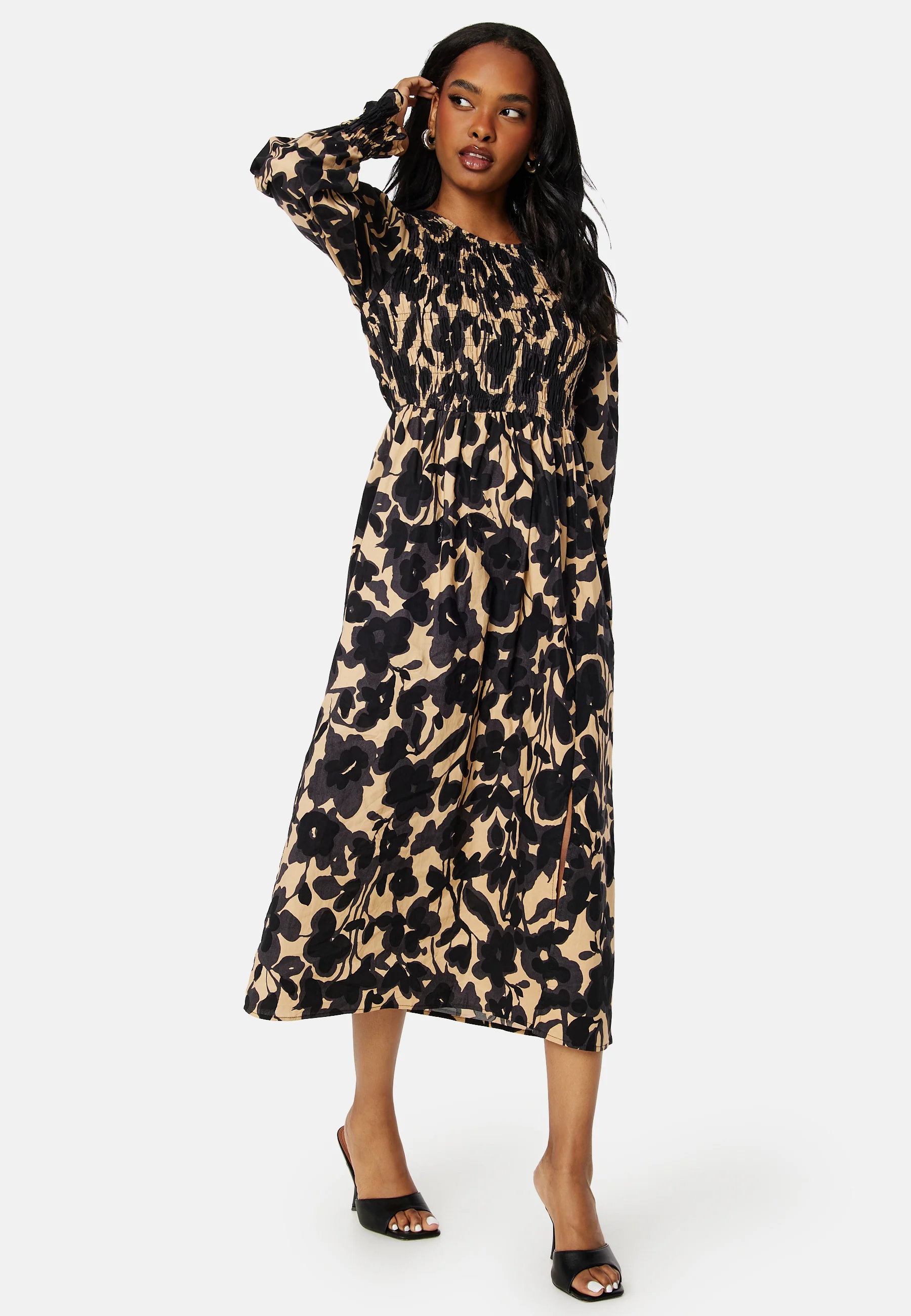 Jada L/S Midi Smock Dress - Image 2