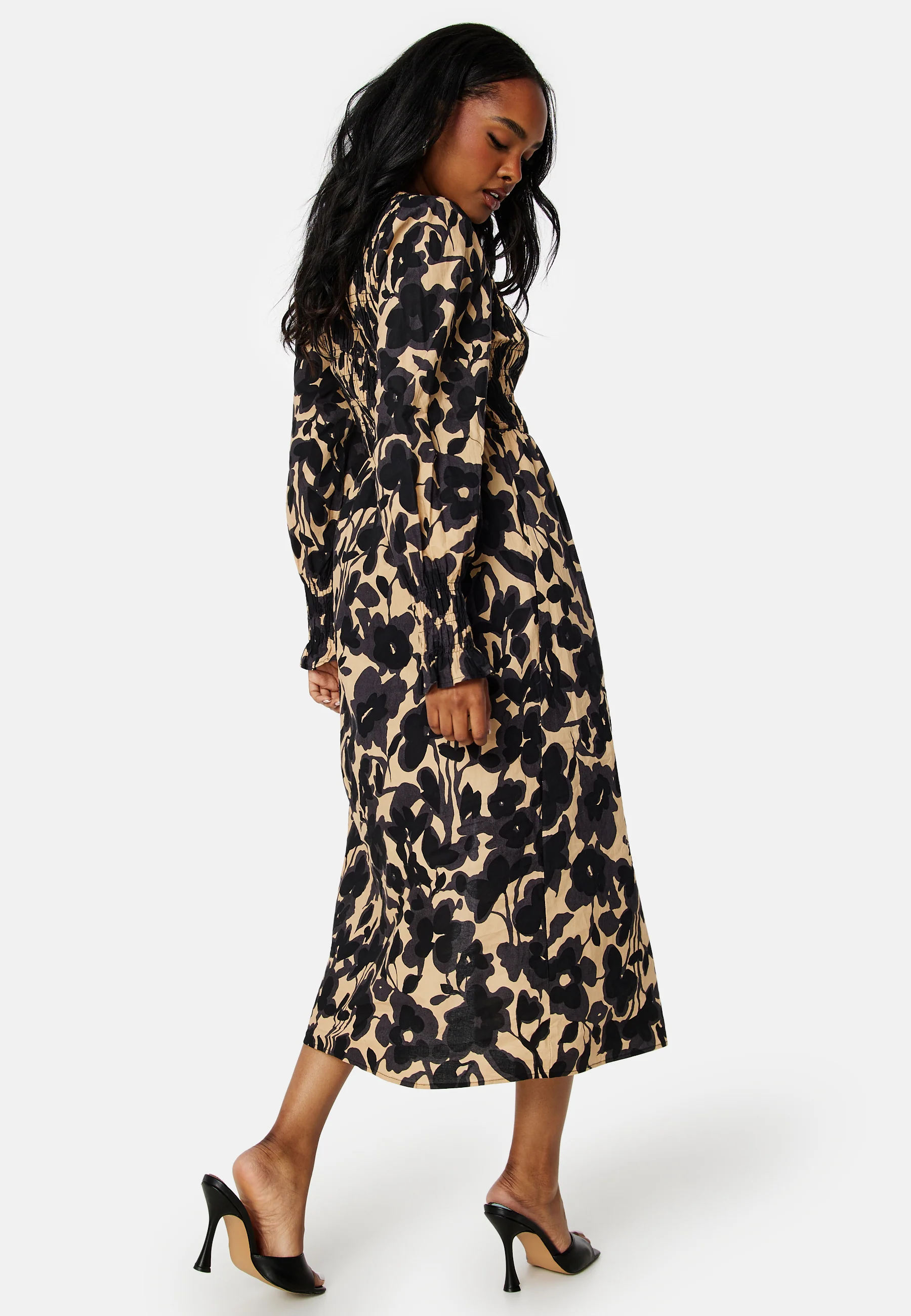 Jada L/S Midi Smock Dress - Image 3