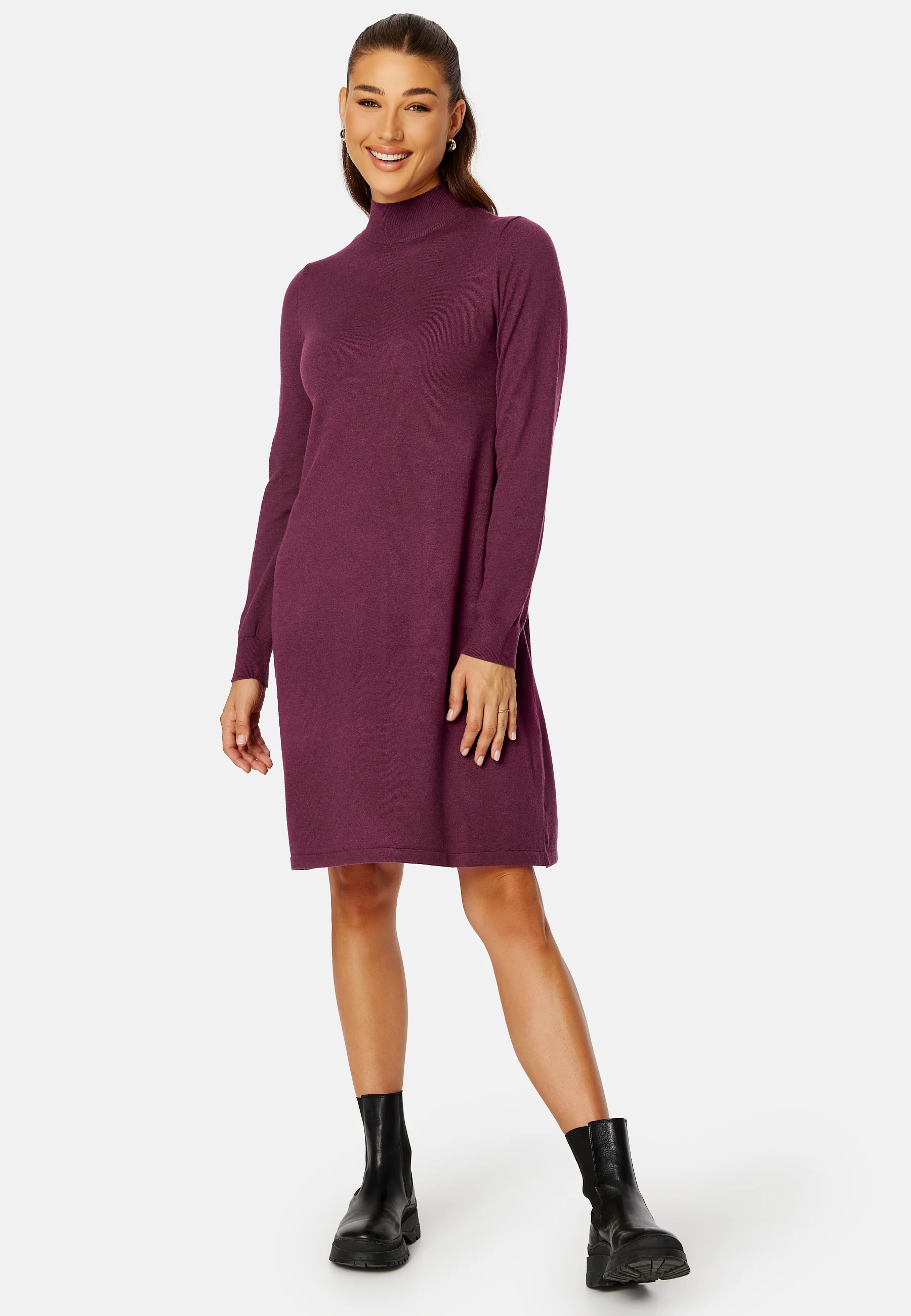 Jalina LS T-Neck Knit Dress - Image 2