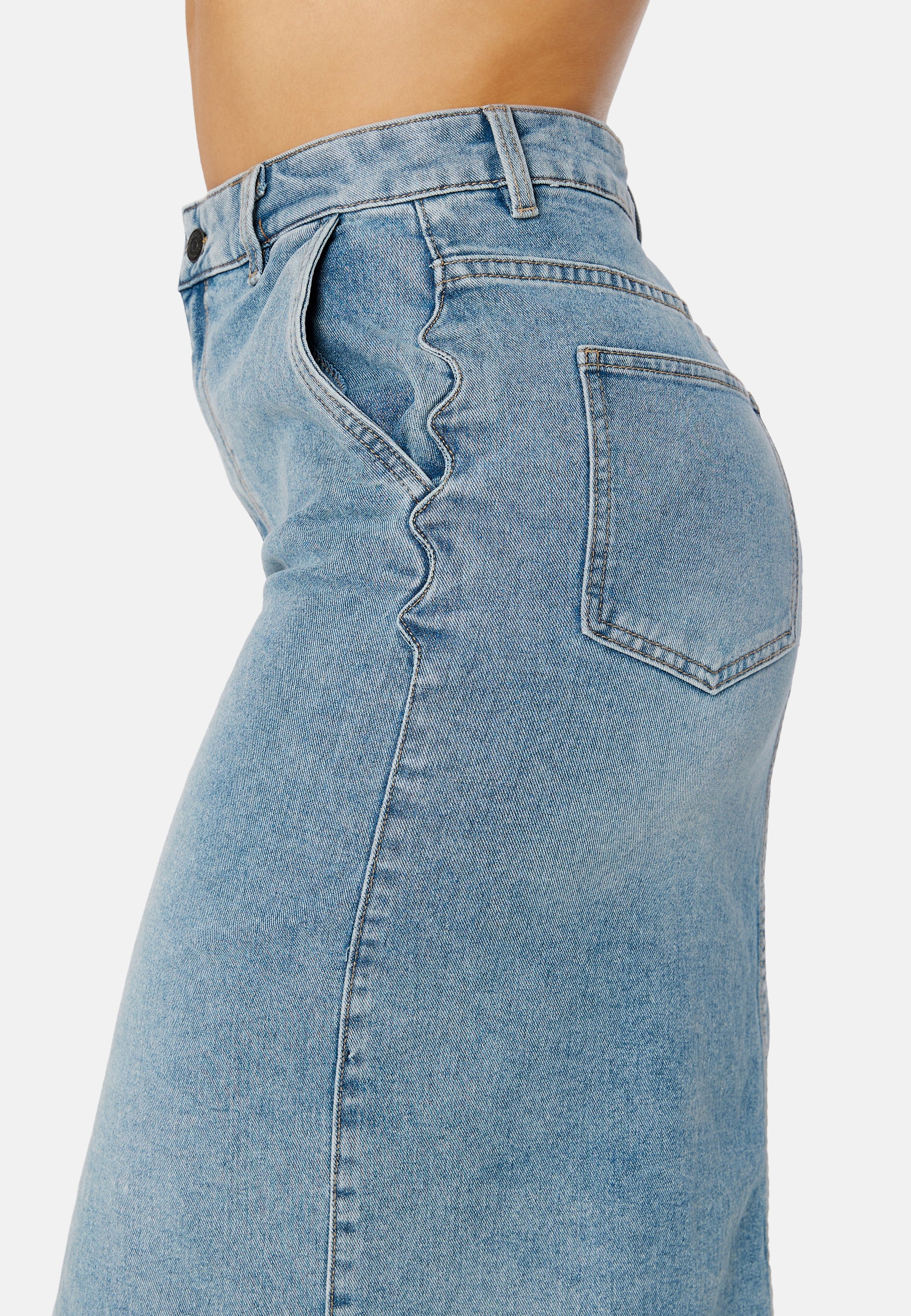 Jalour HW Denim Skirt - Image 3