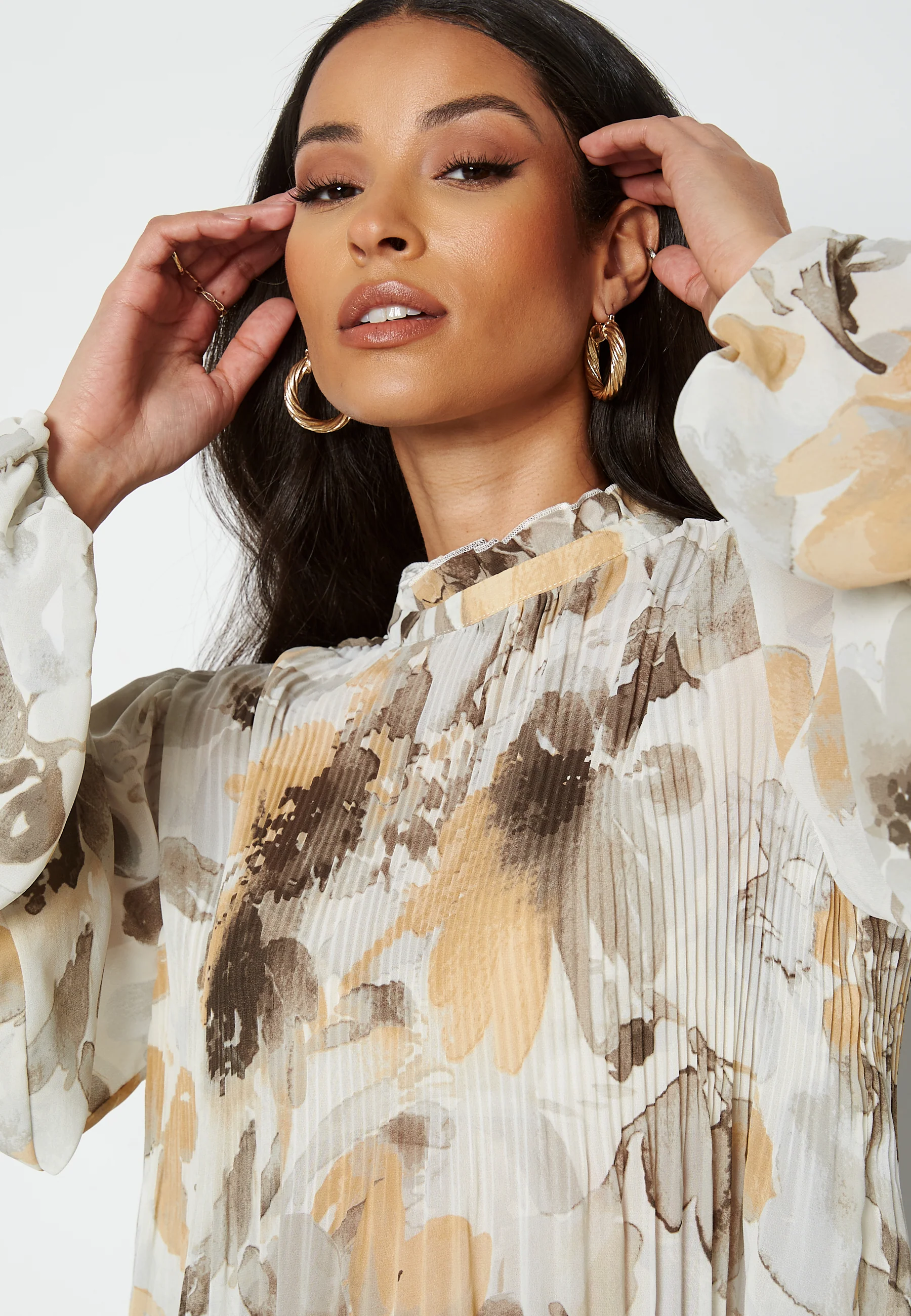 Jamin Highneck L/S Plisse Top - Image 4