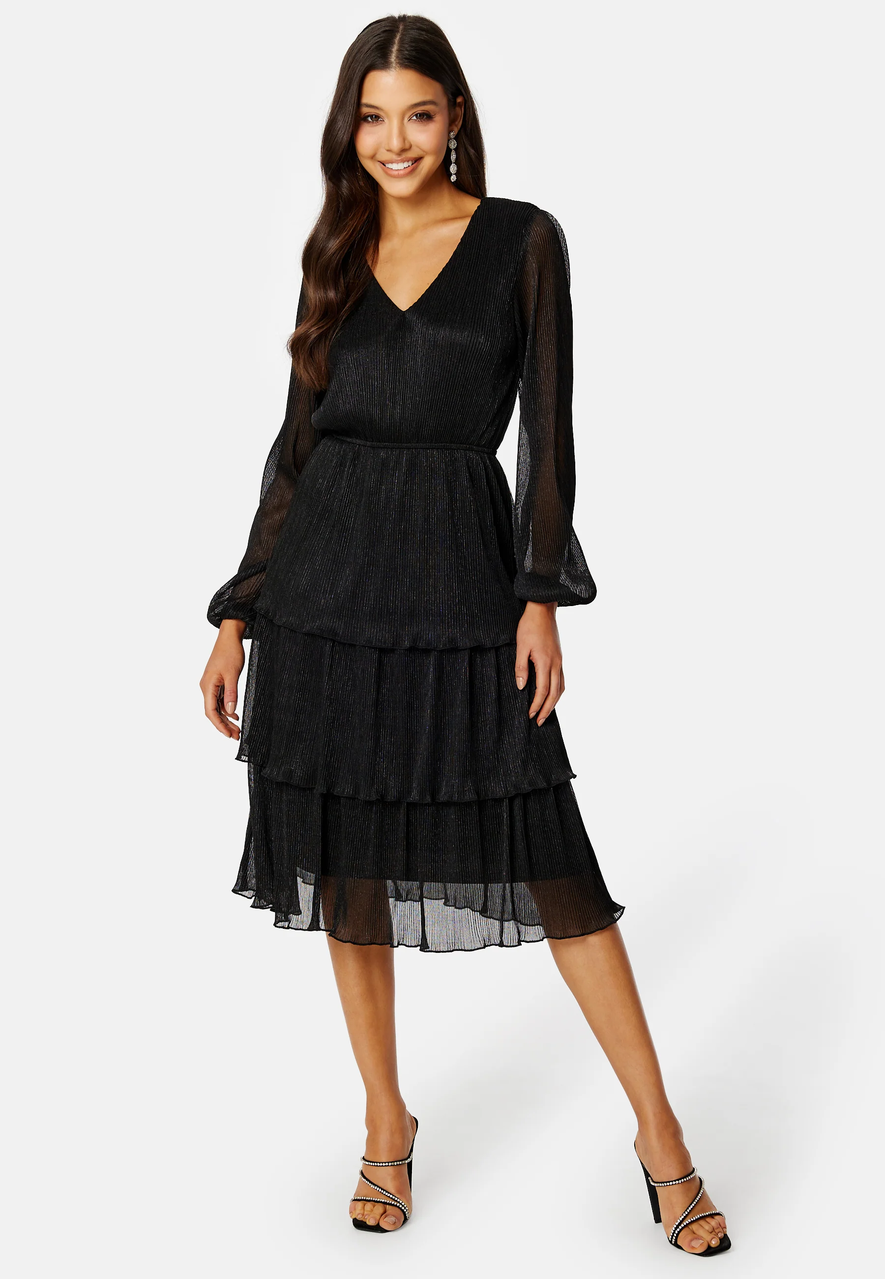 Jassie Pleated Sparkling Dress