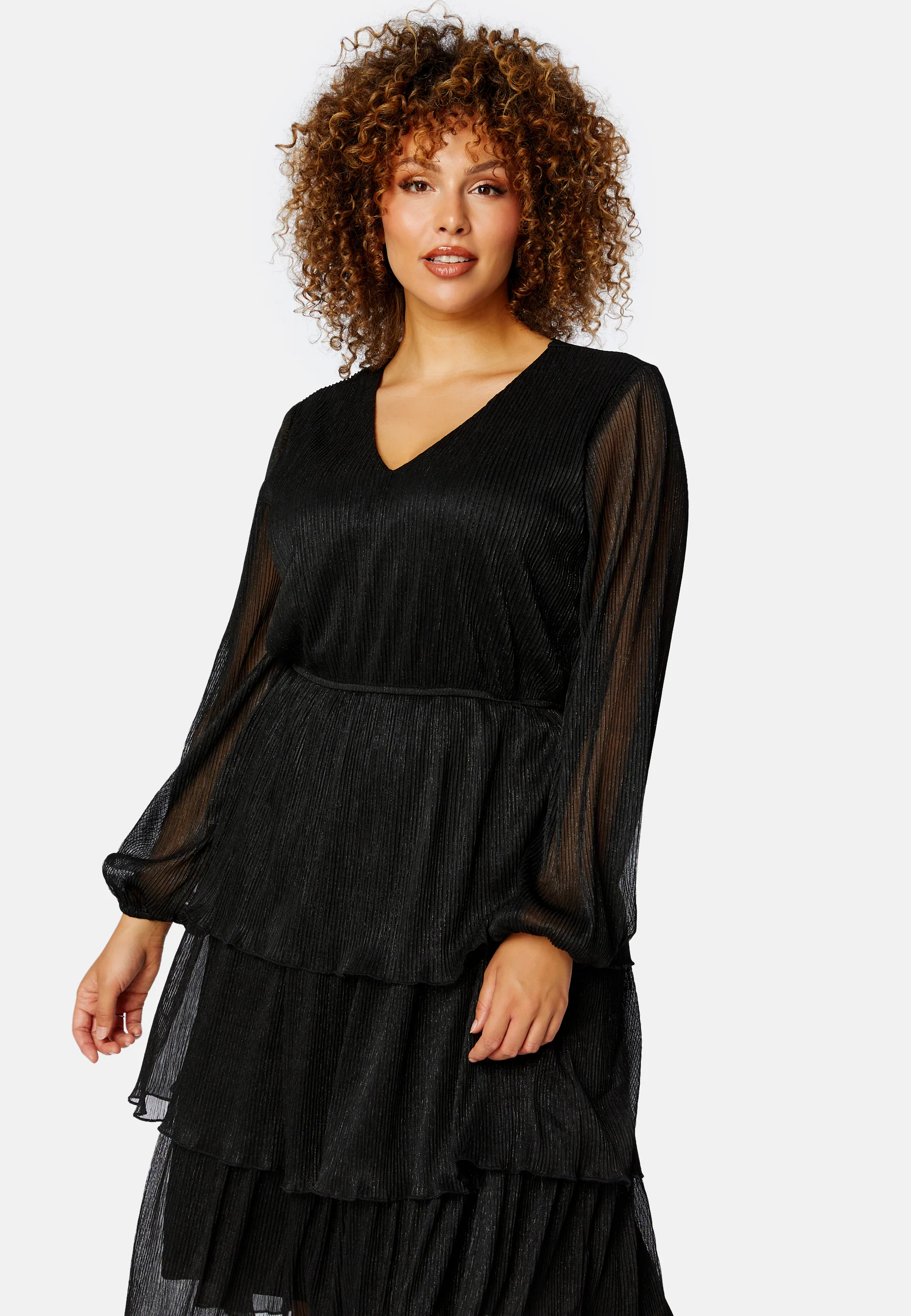 Jassie Pleated Sparkling Dress - Image 8