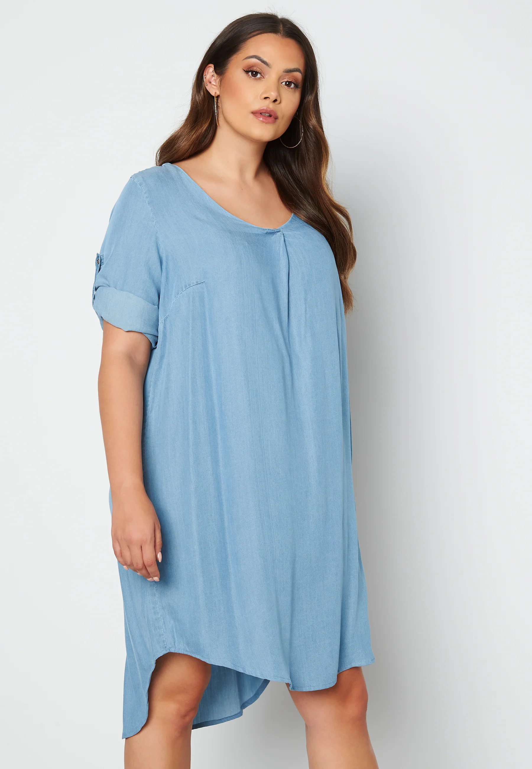 Jemma Life Denim Below Knee Dress