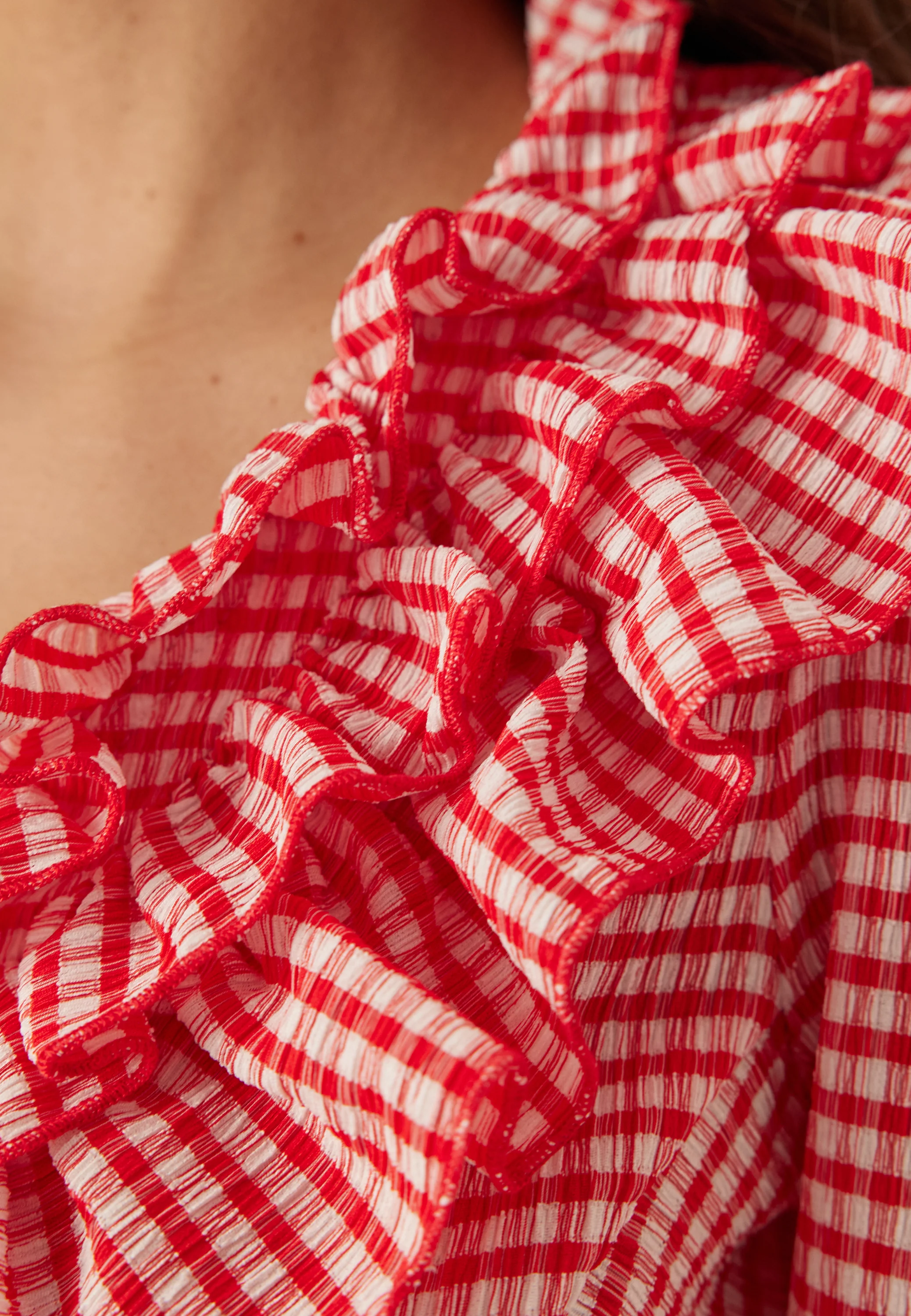 Jersey  Frill Peplum Blouse - Image 5