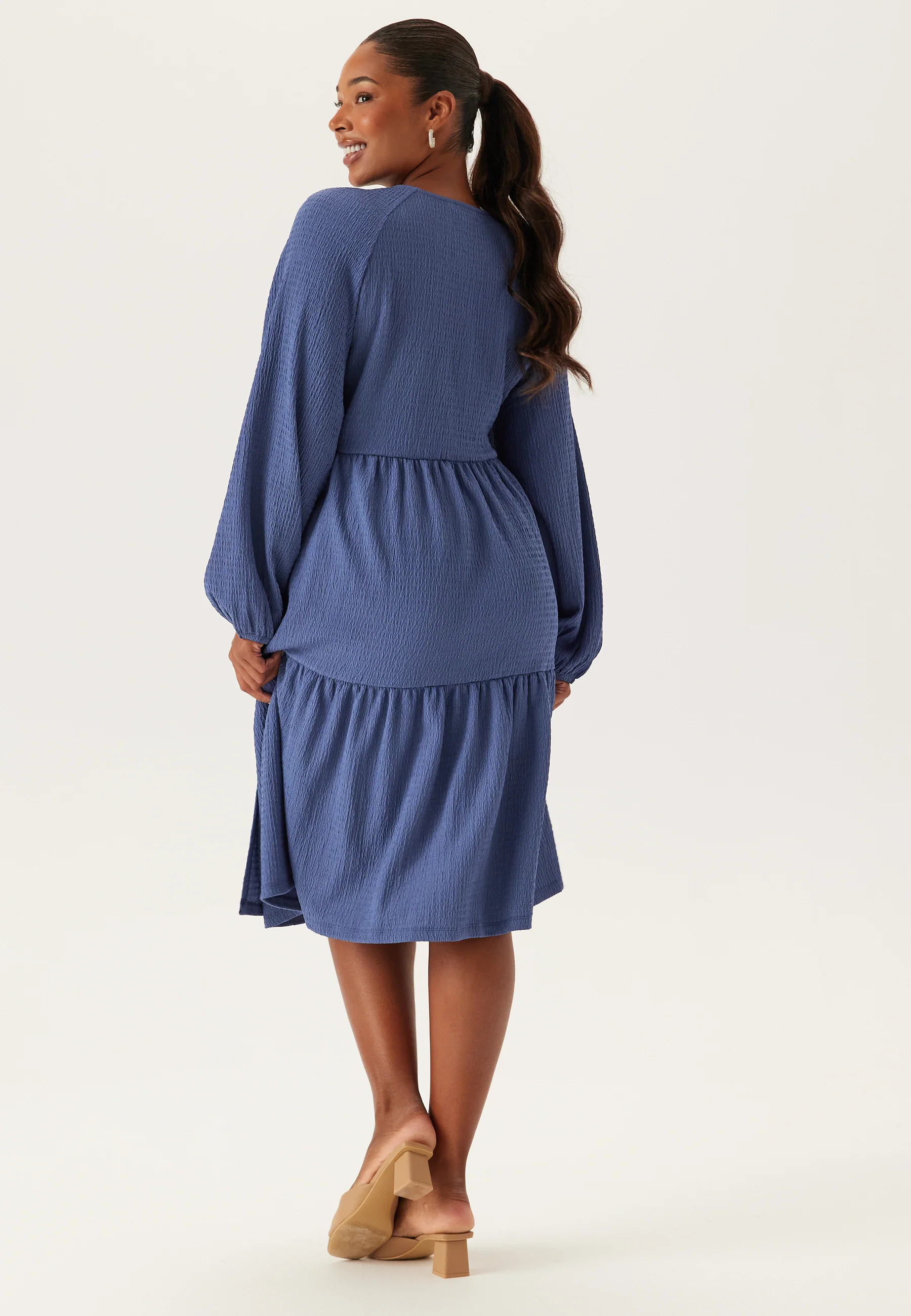 Jersey Structure Wrap Dress - Image 8