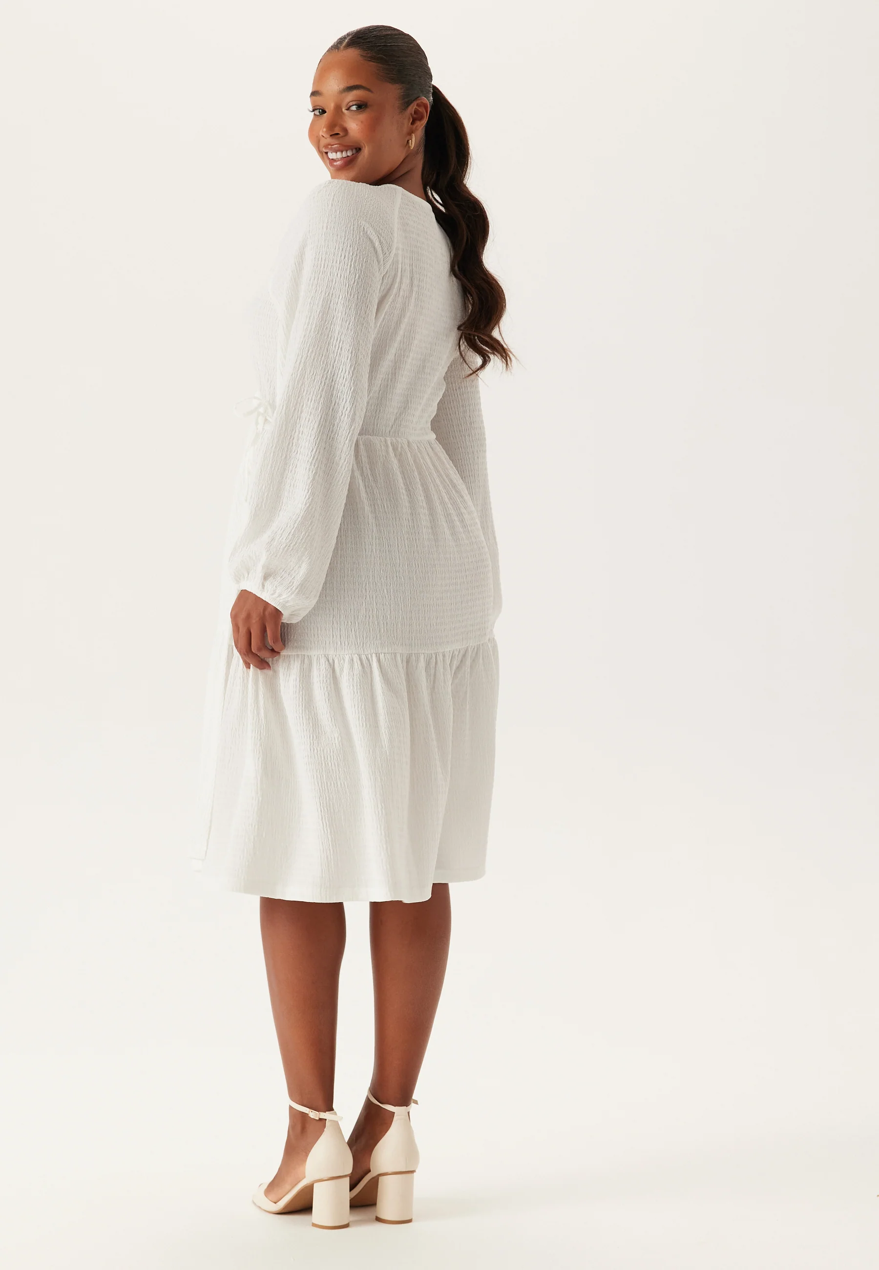Jersey Structure Wrap Dress - Image 6
