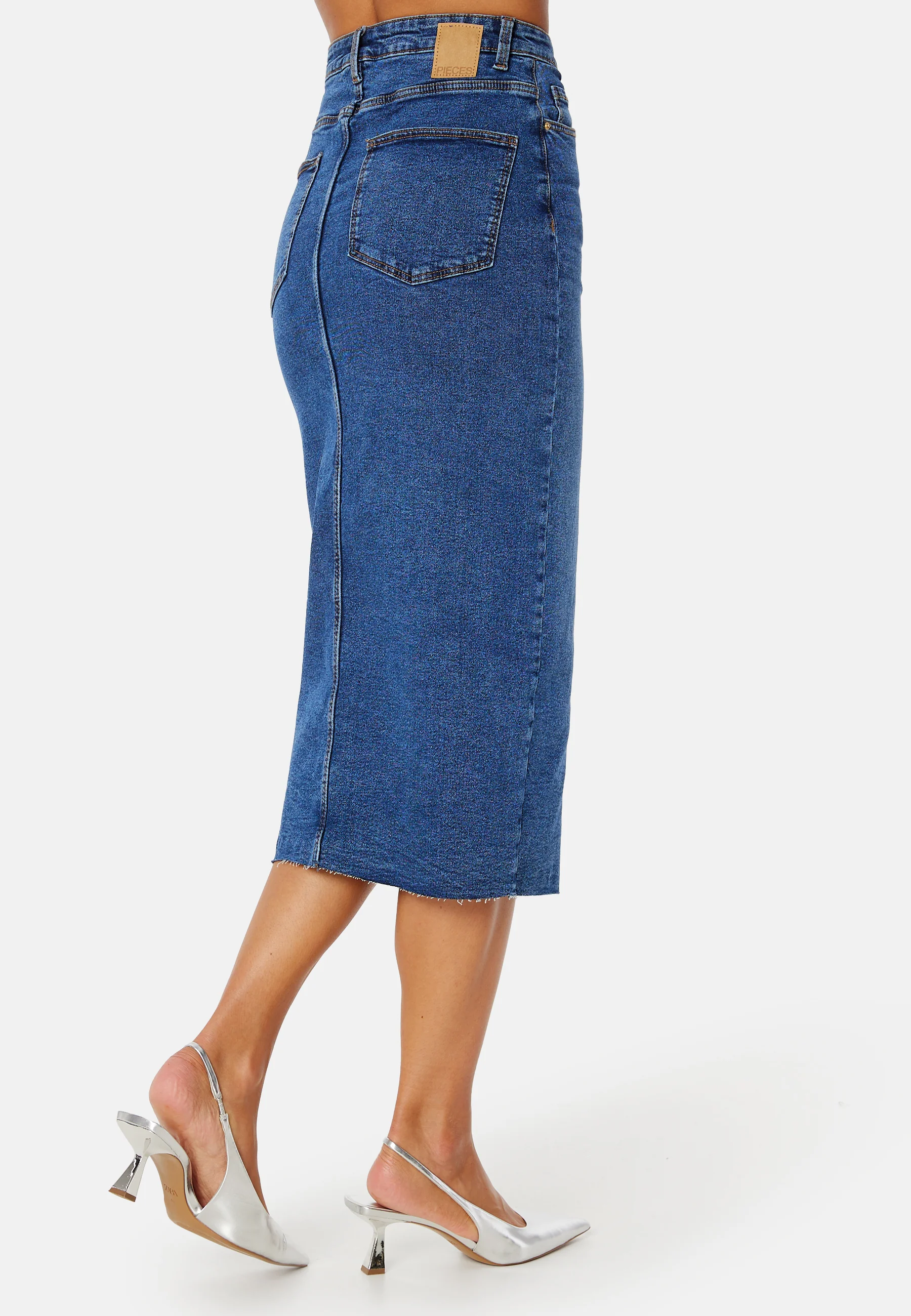 Jessie HW Denim Midi Skirt - Image 3