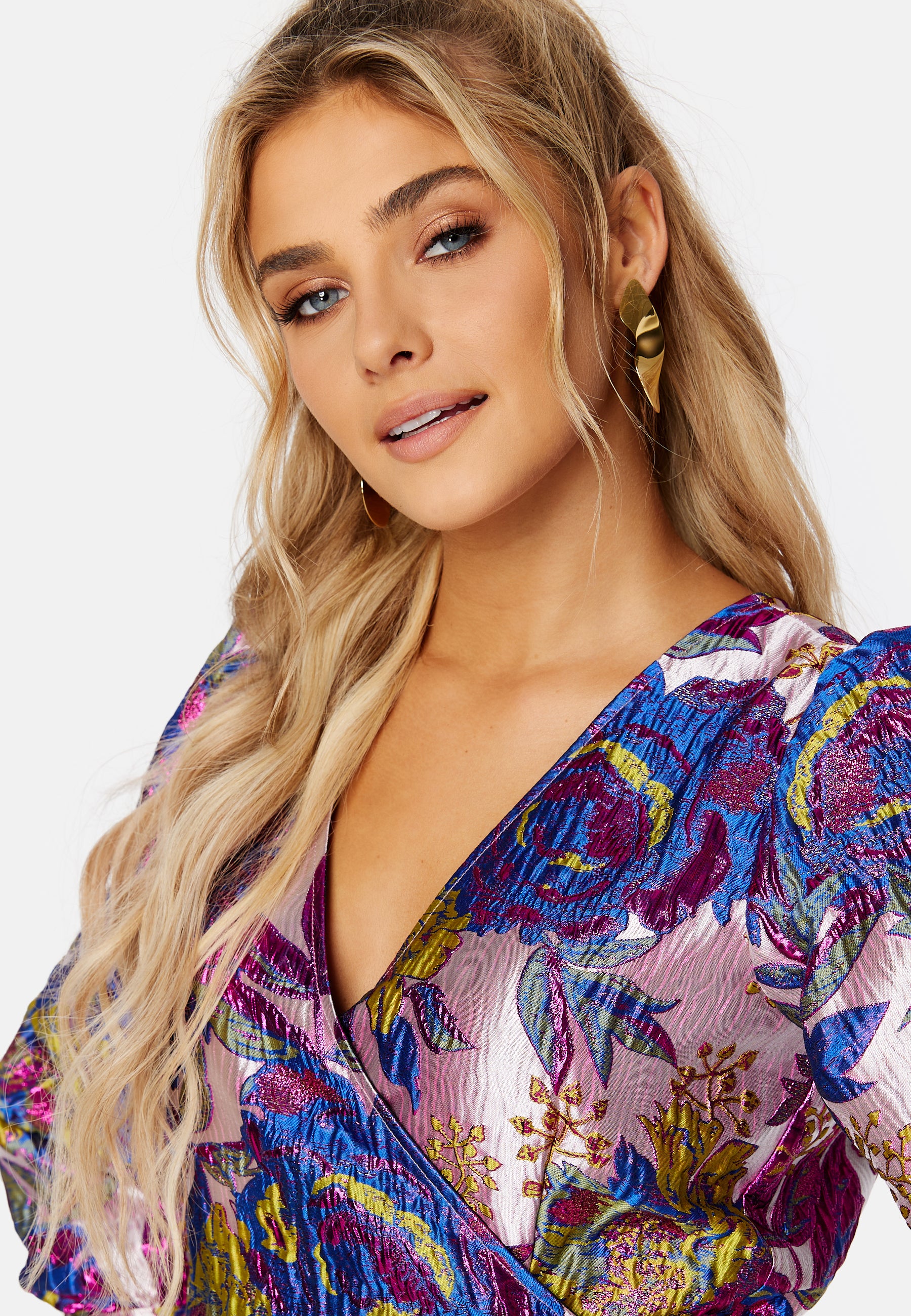 Jonnie Jacquard Wrap Top - Image 4