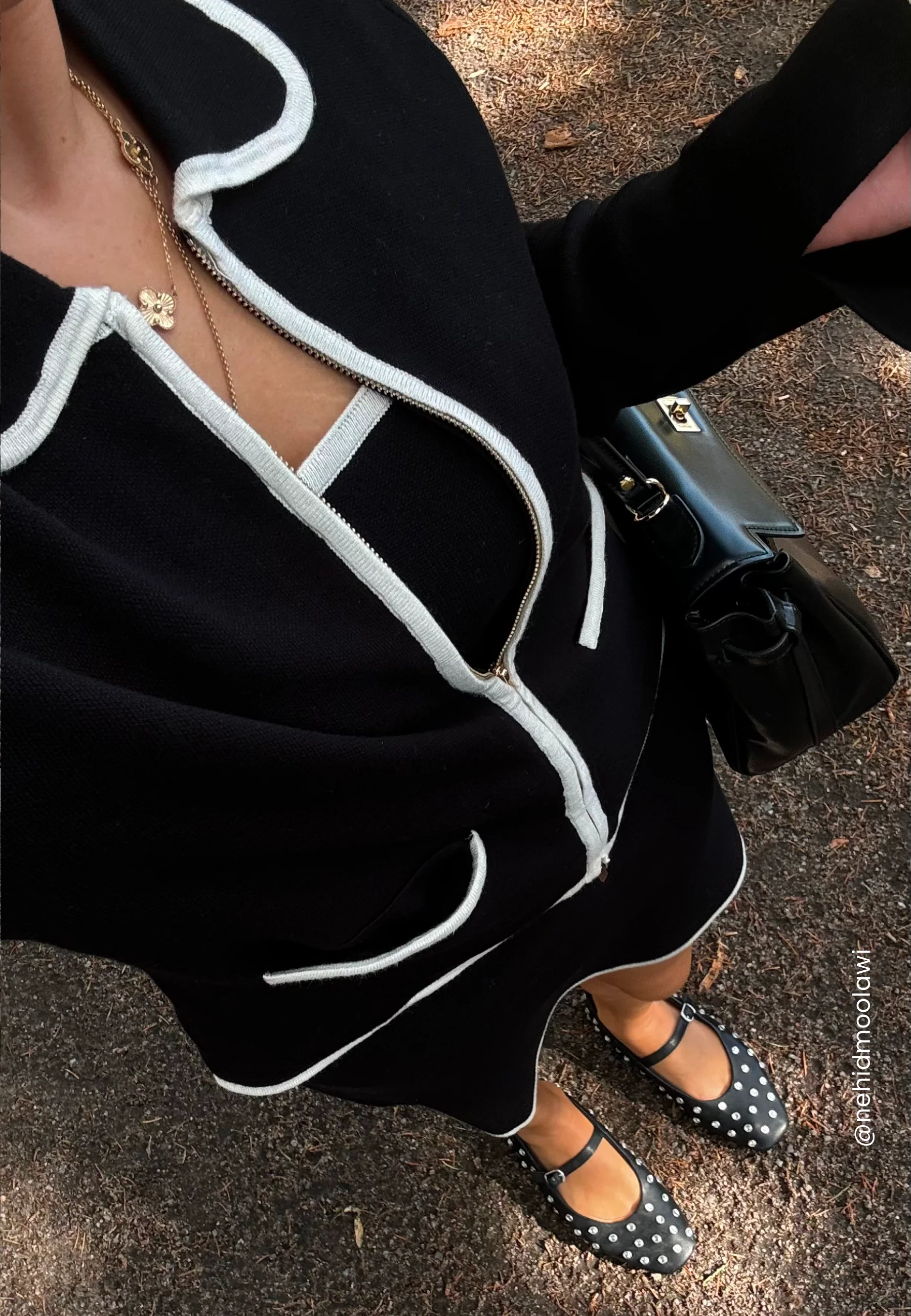 Josefin Contrast Zip Knit Jacket - Image 2
