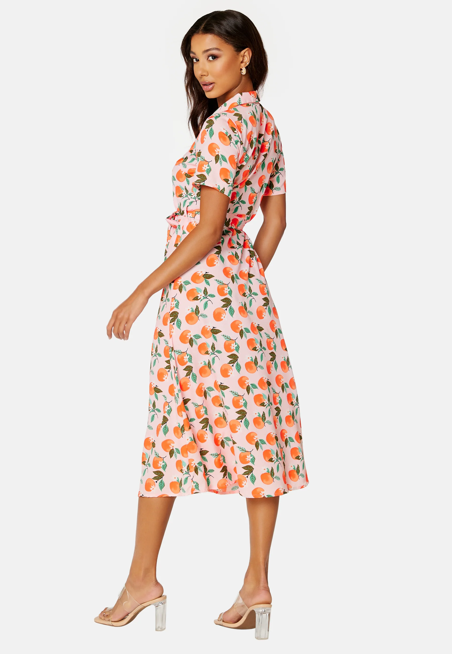 Josi SS V-Neck Midi Shirt Dress - Image 2