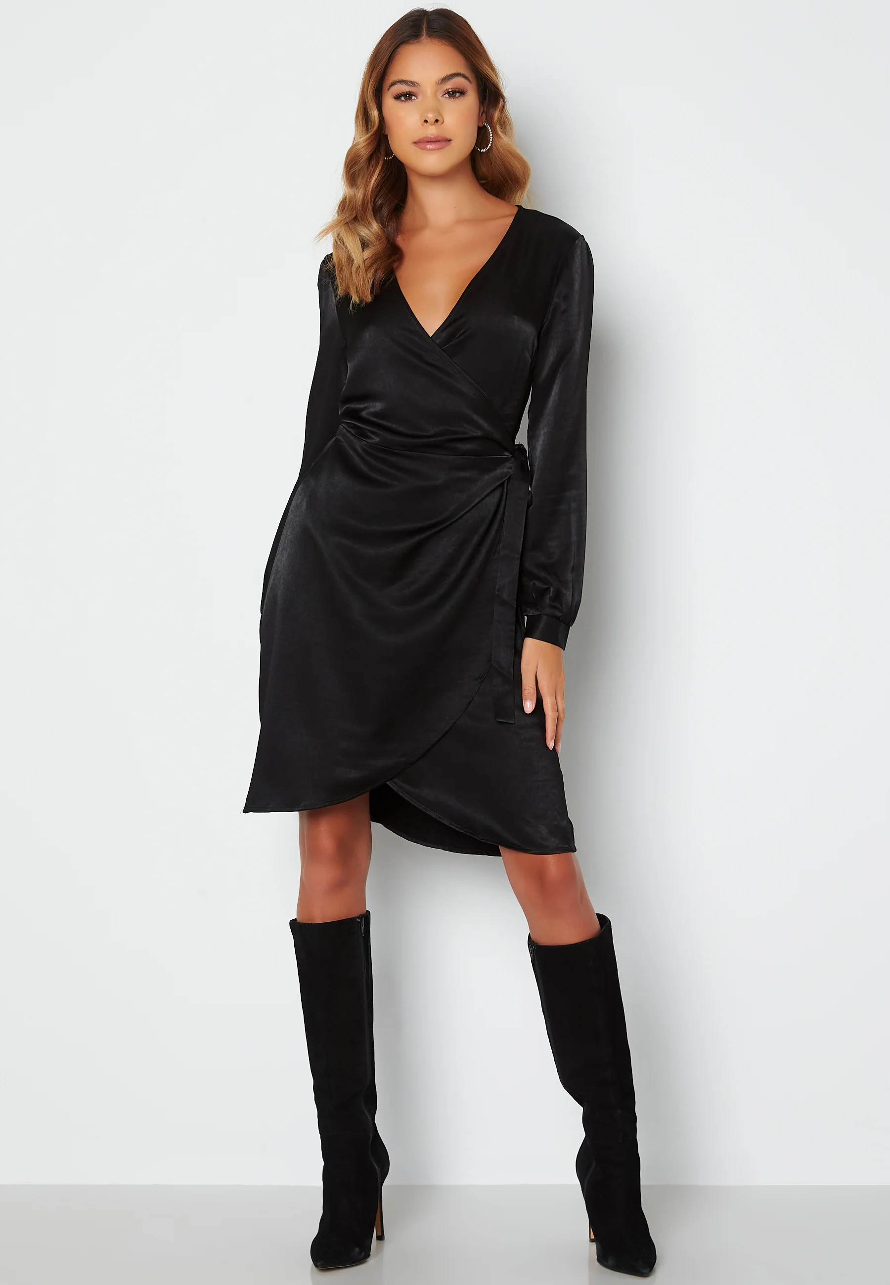 Kalli Satin L/S Dress - Image 2