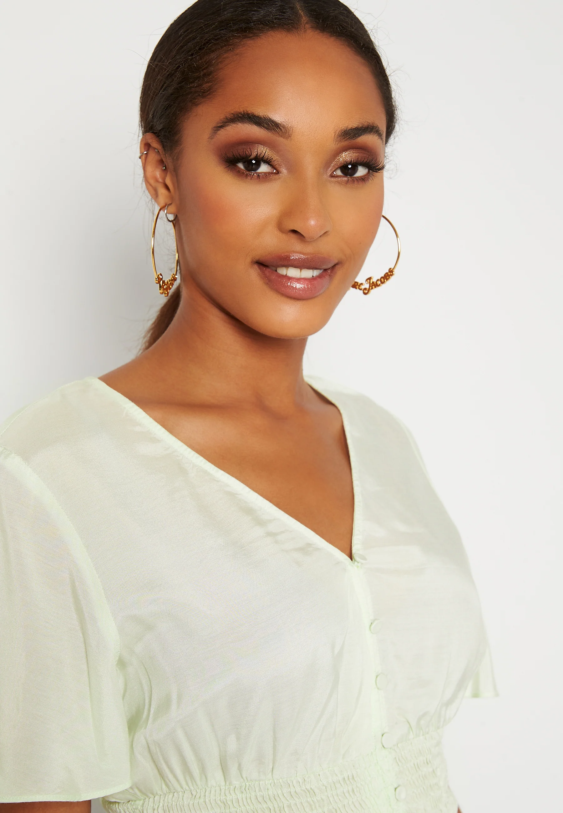 Kamilie 2/4 V-Neck Smock Top - Image 4