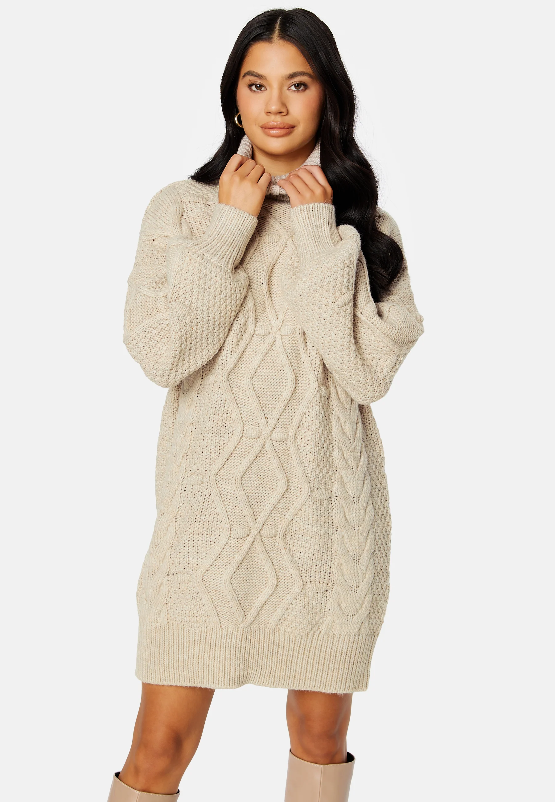 Kamma Cable Rollneck Tunic - Image 3