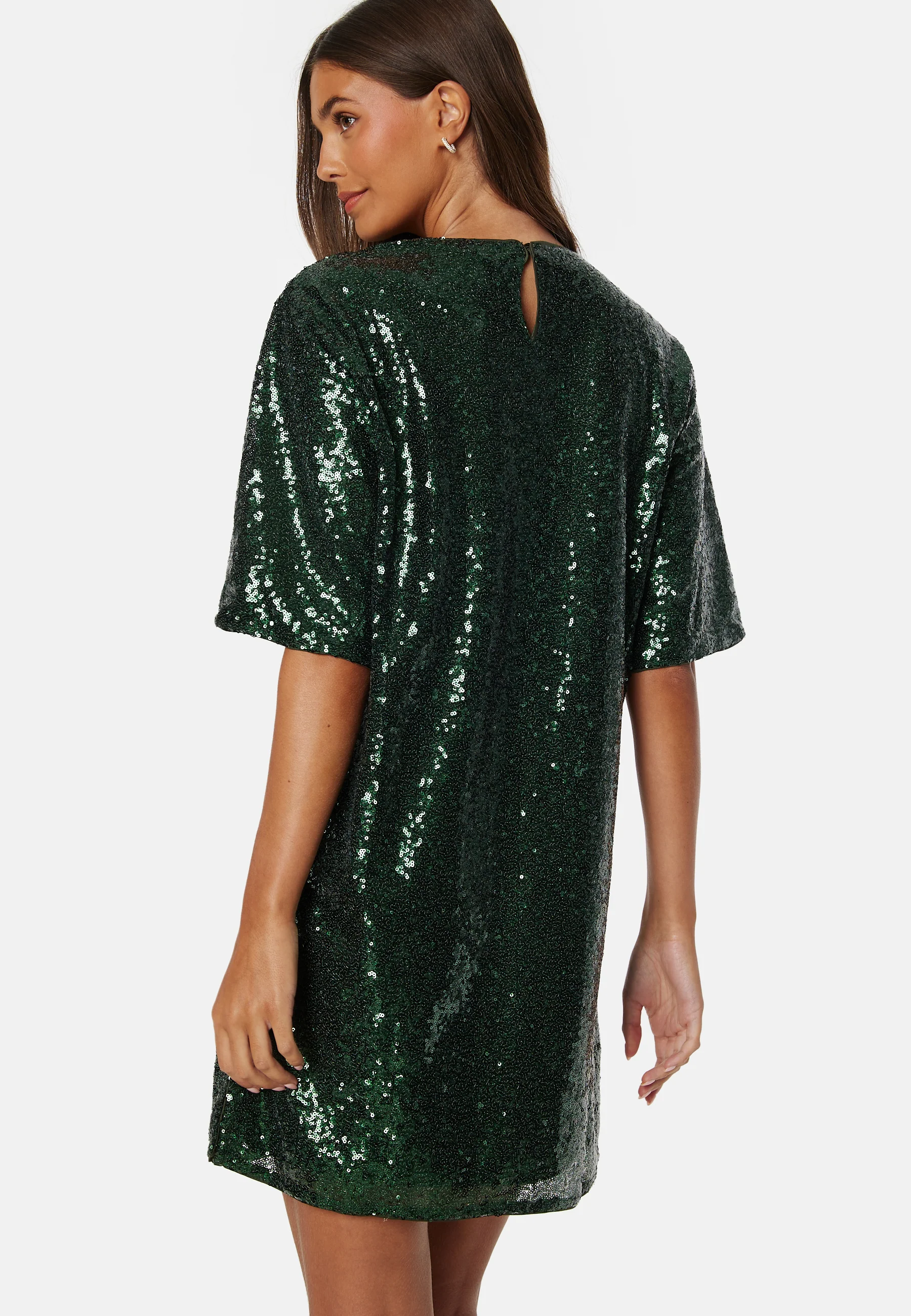 Karina 2/4 Sequin Short Dress - Image 2
