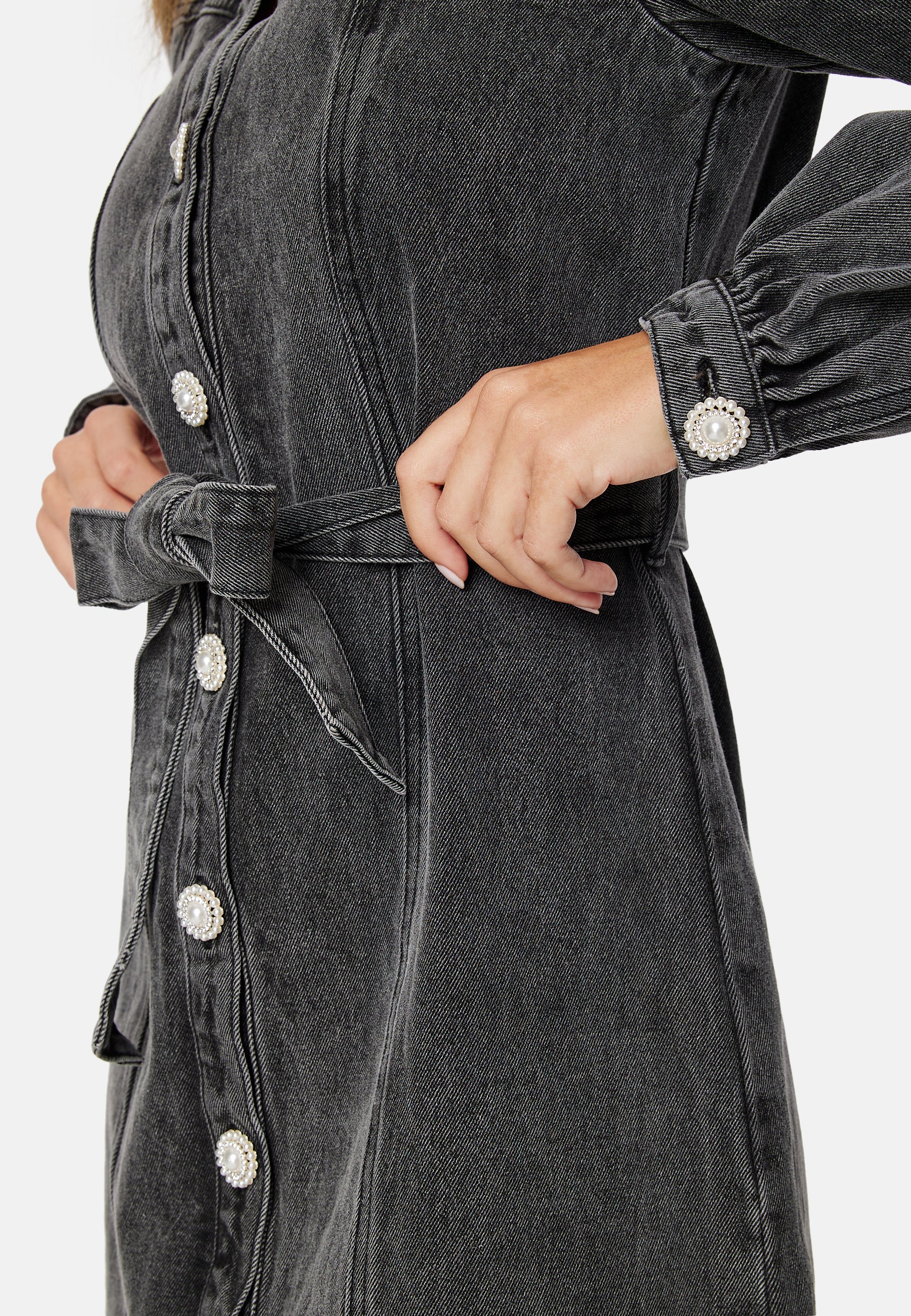 Karina Midi Denim Dress - Image 3