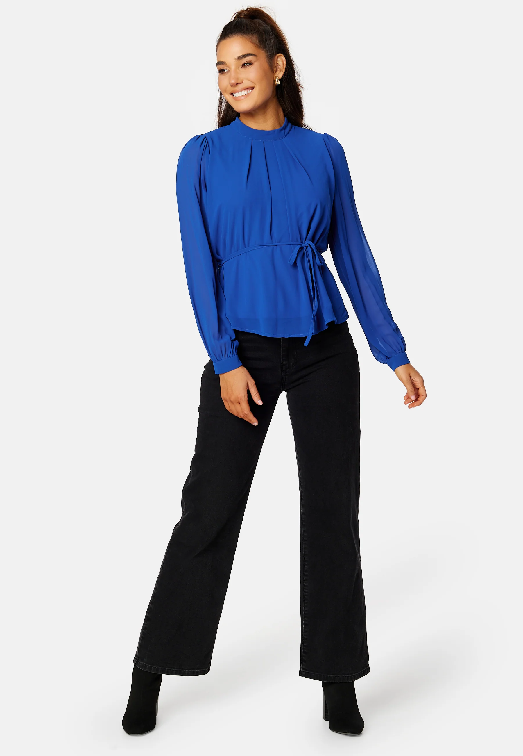 Karolina L/S Tie Belt Top - Image 2