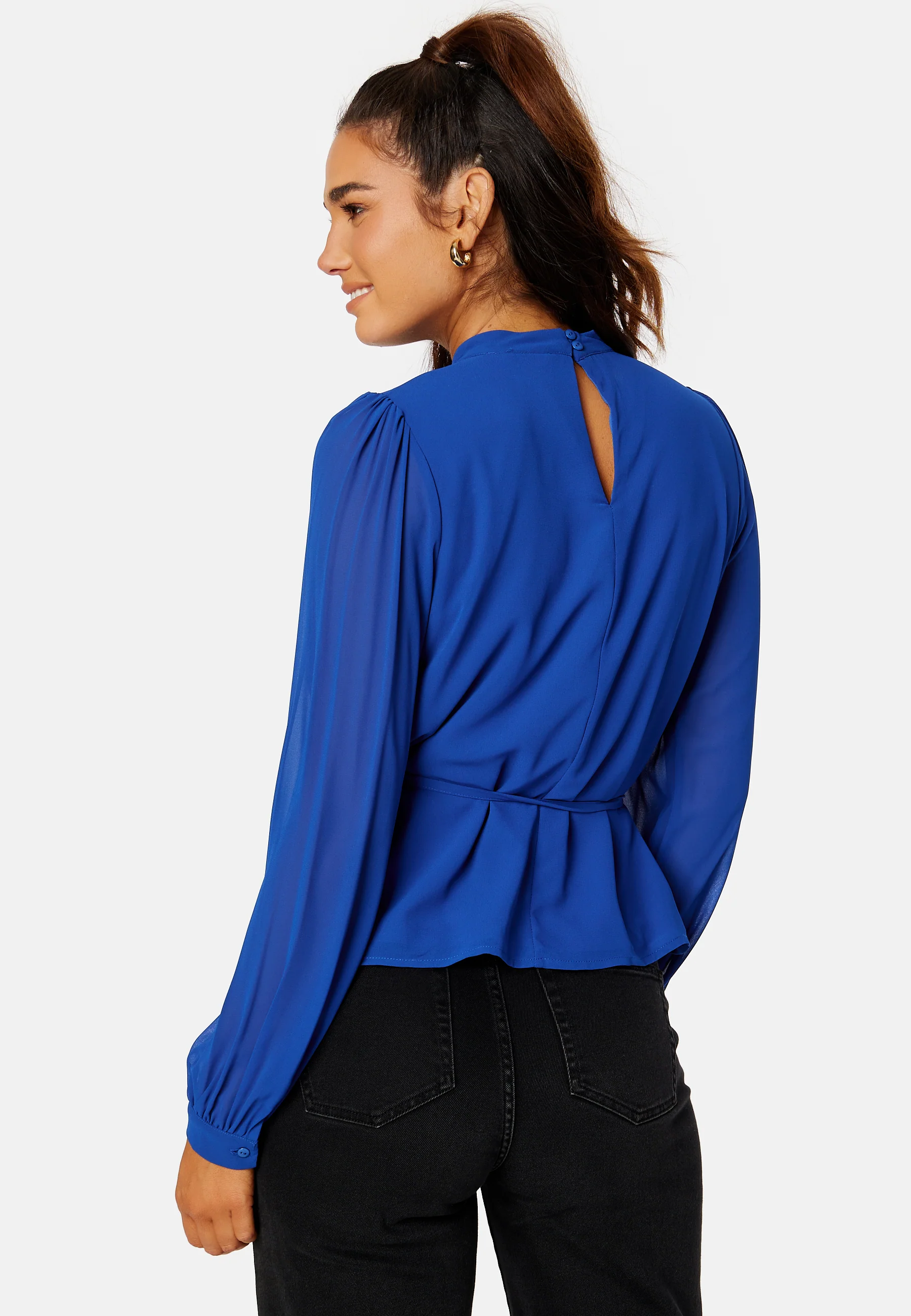 Karolina L/S Tie Belt Top - Image 3