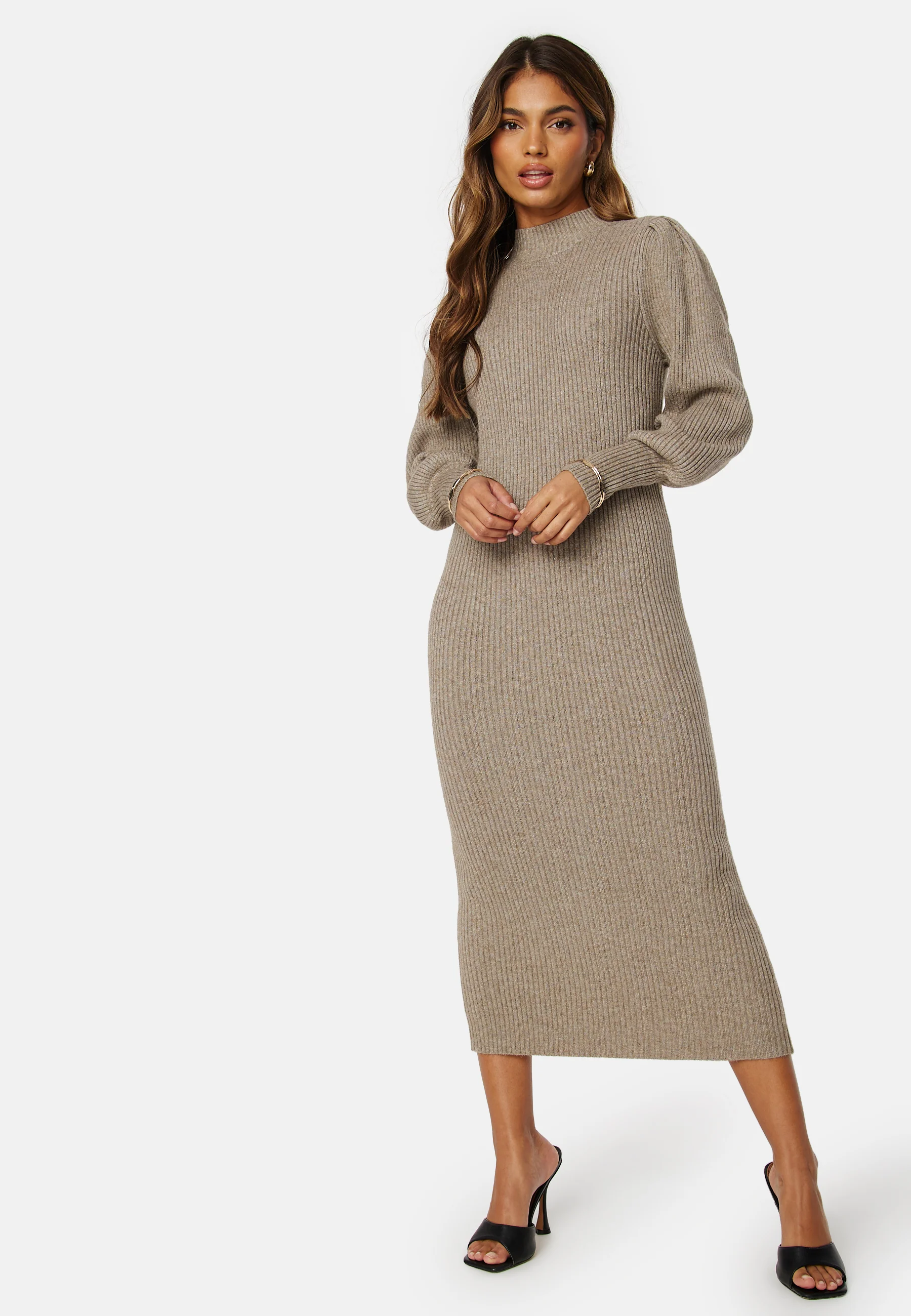 Katia Puff Long Slit Dress - Image 2