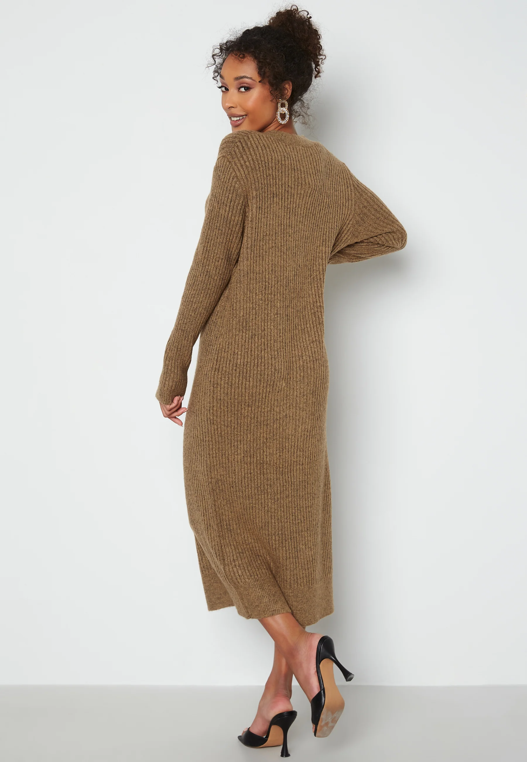 Kemina L/S Long Knit Rib Cardigan - Image 3