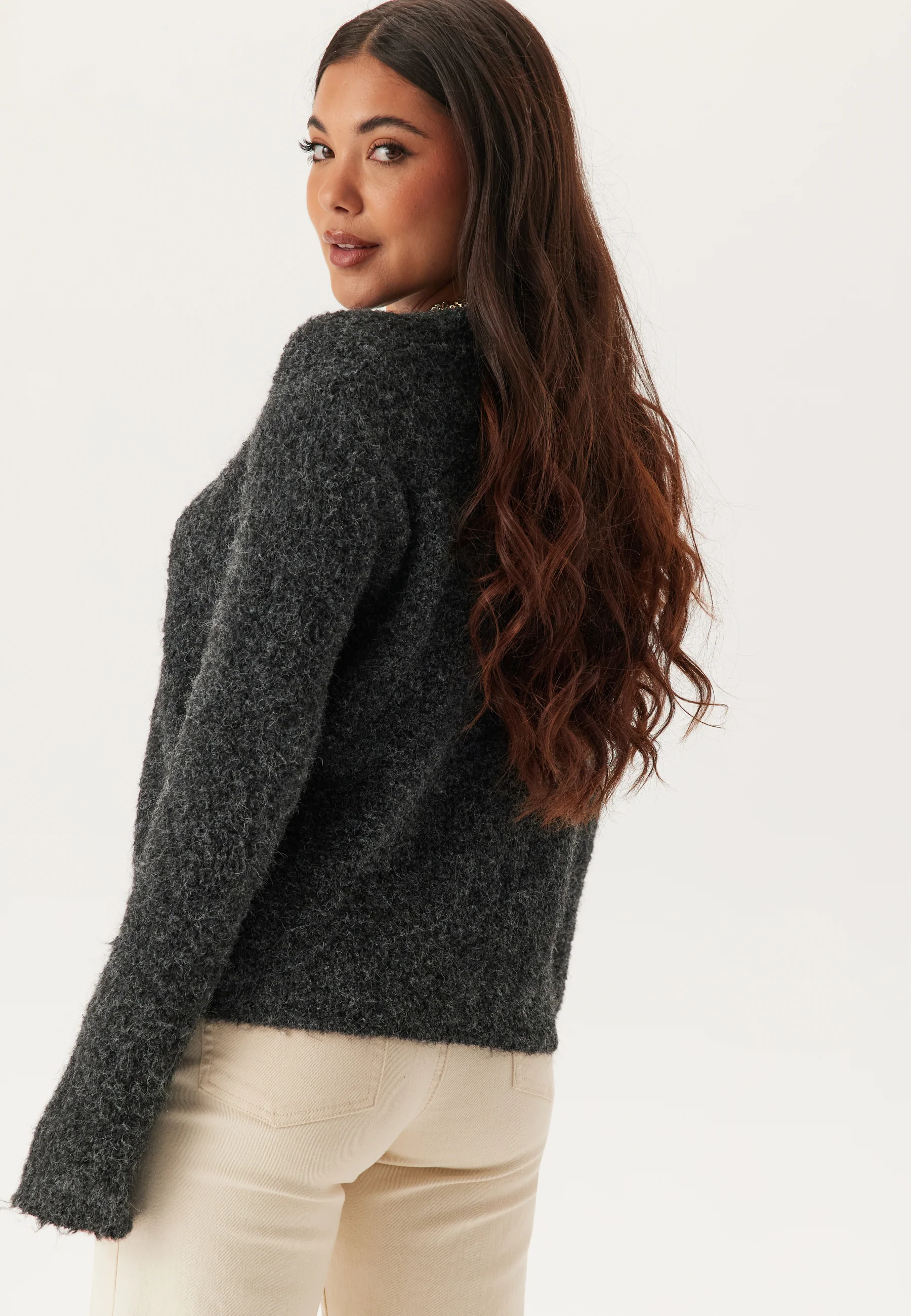 Knitted Bouclé Sweater - Image 3