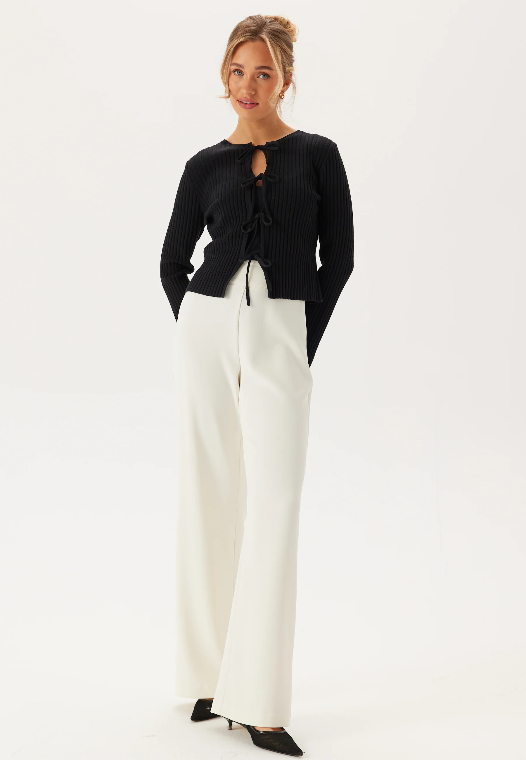 Knitted Bow Cardigan - Image 2