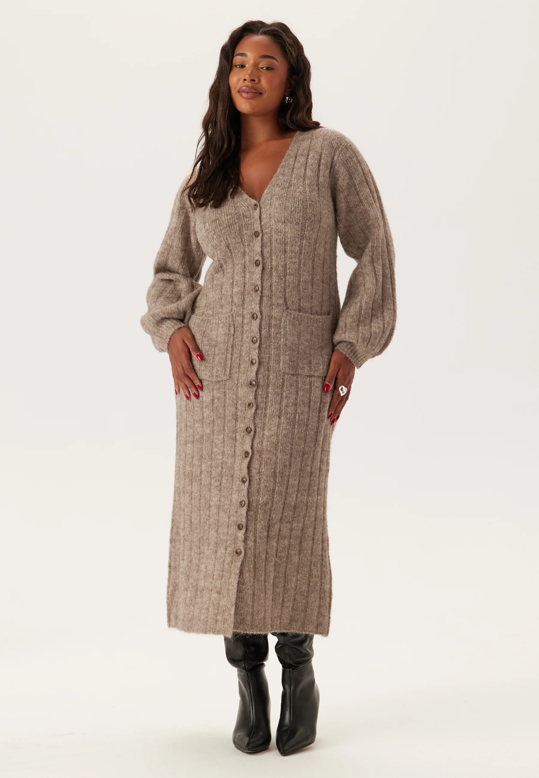 Knitted Cardigan Dress - Image 7