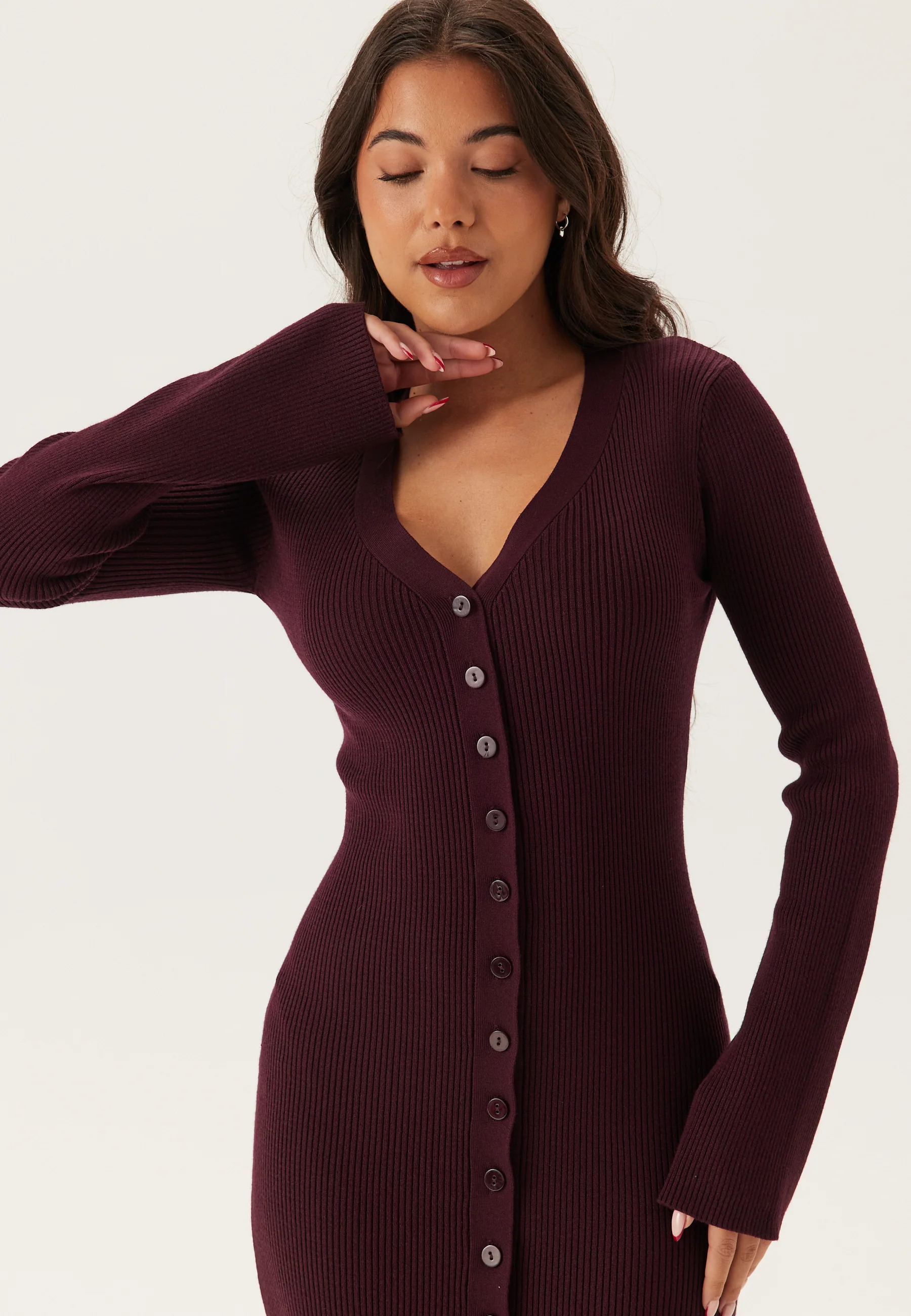 Knitted Cardigan Dress - Image 3