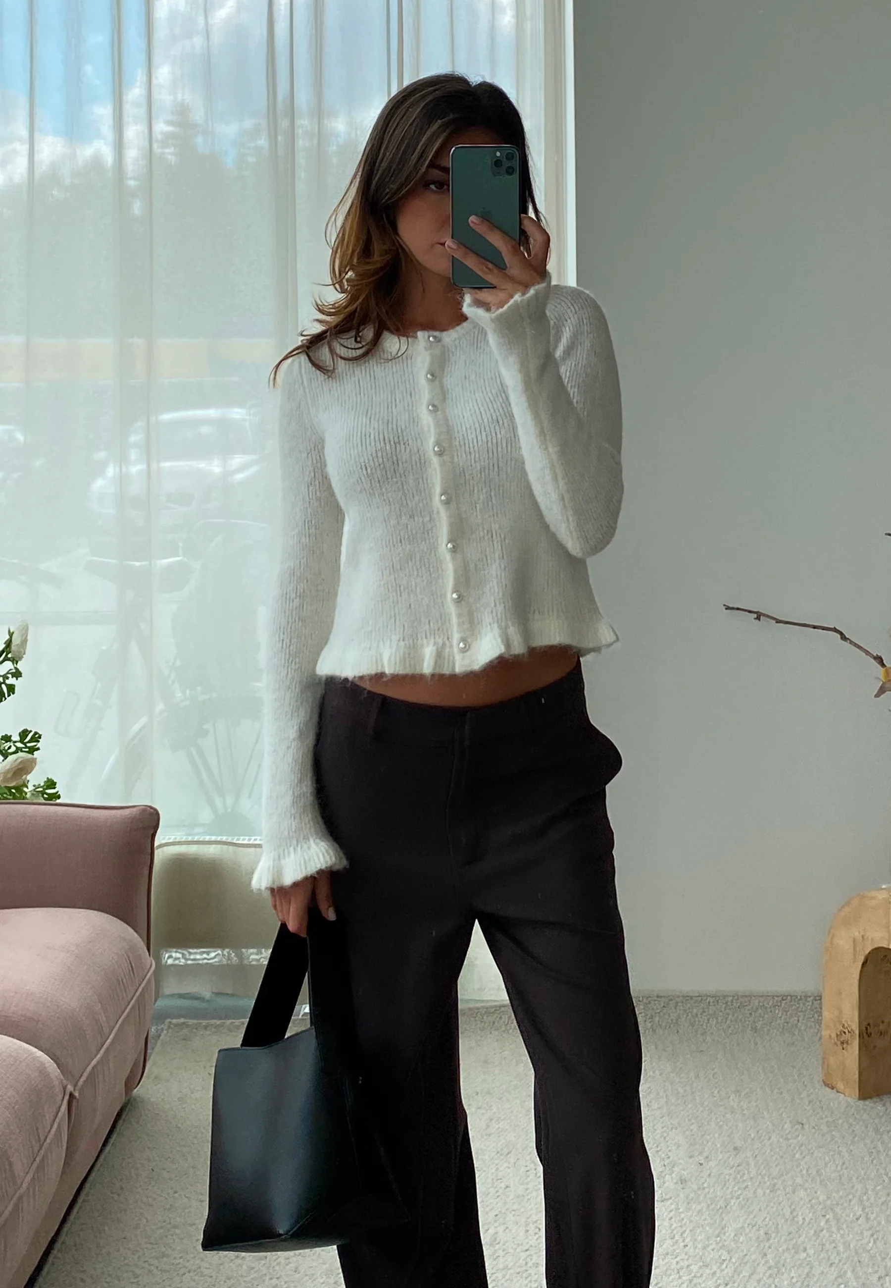 Knitted Frill Cardigan - Image 5