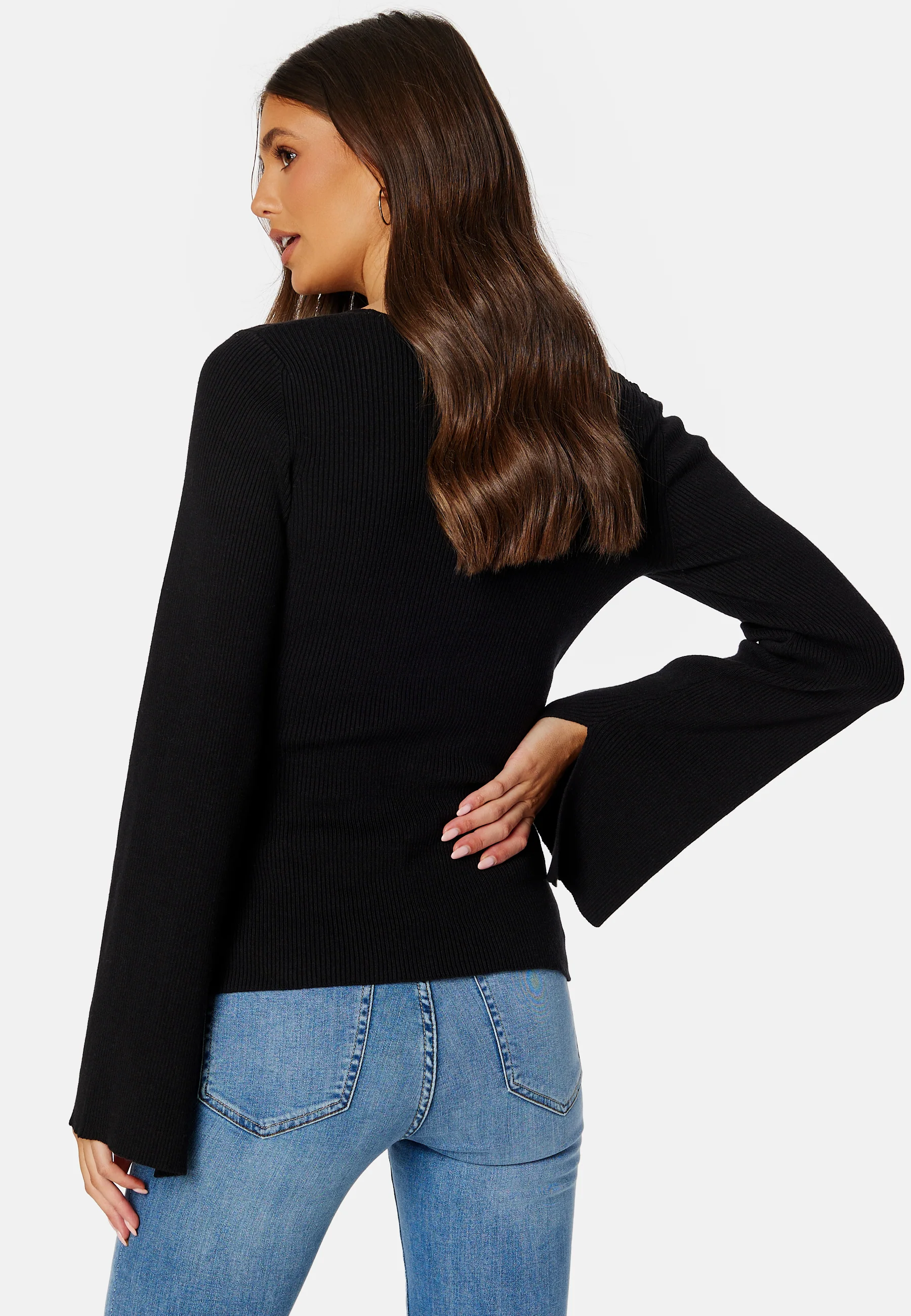 Knitted L/S Slit Top - Image 3