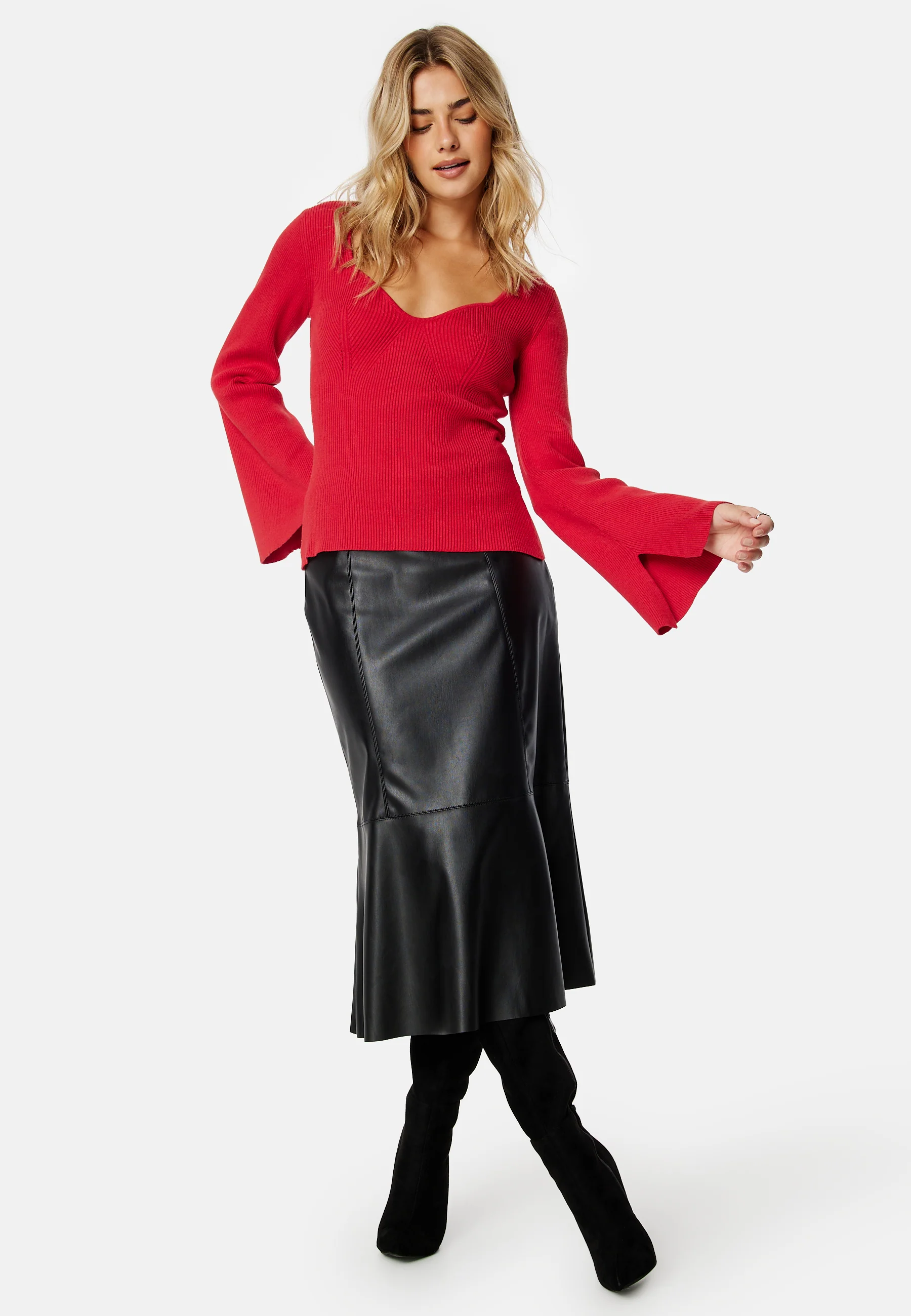 Knitted L/S Slit Top - Image 2