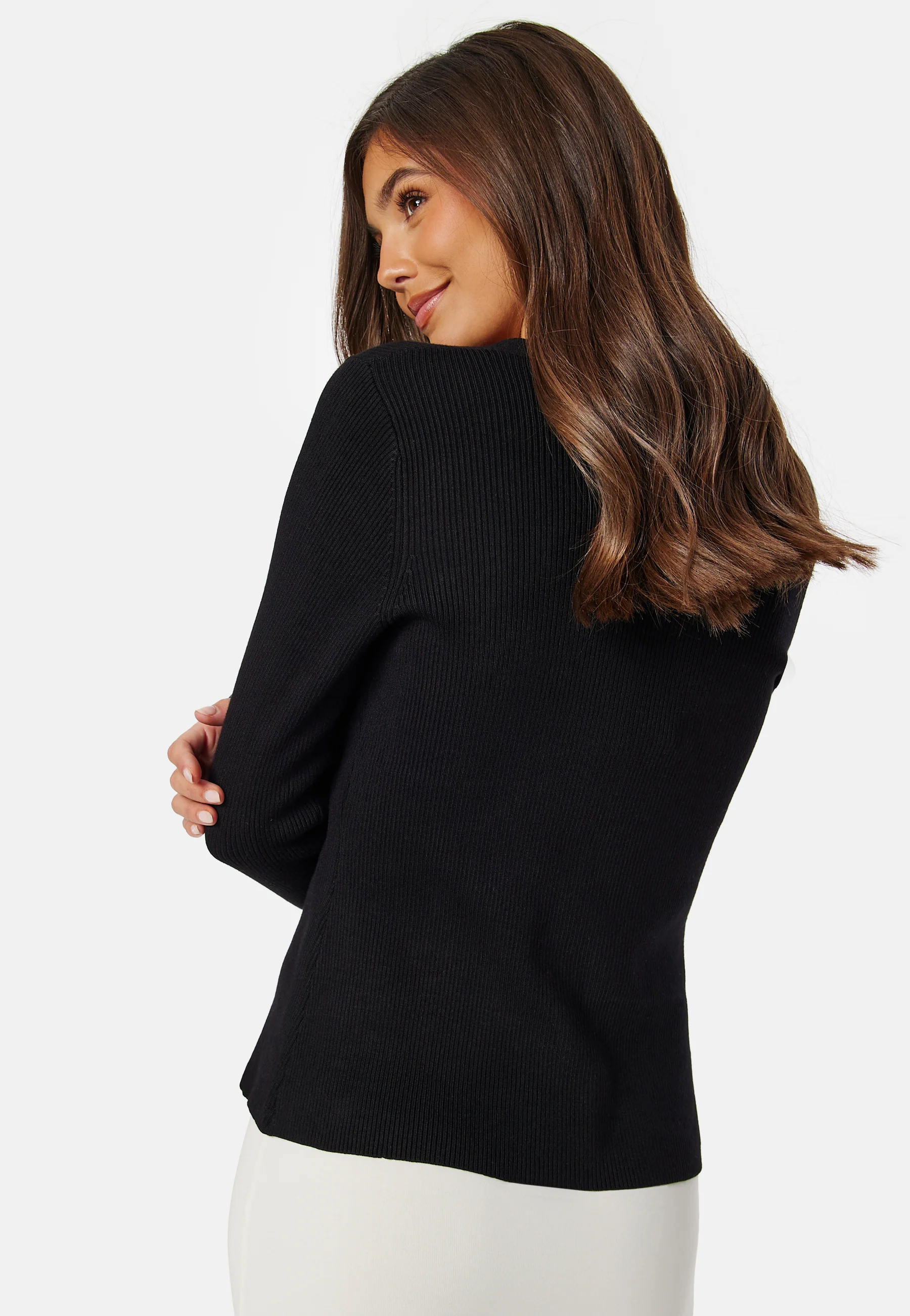 Knitted Rib Cardigan - Image 3