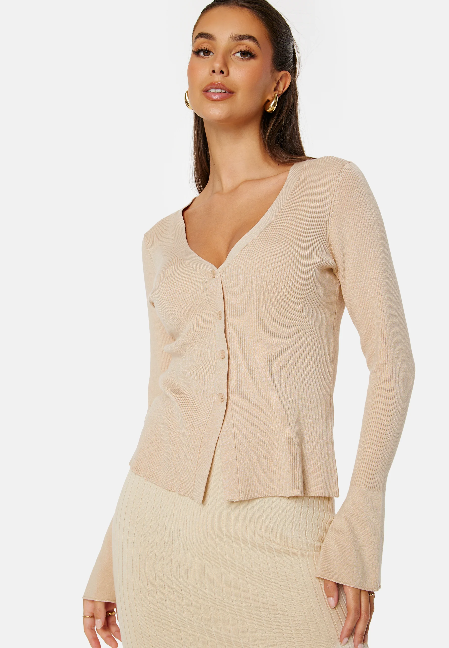 Knitted Rib Cardigan