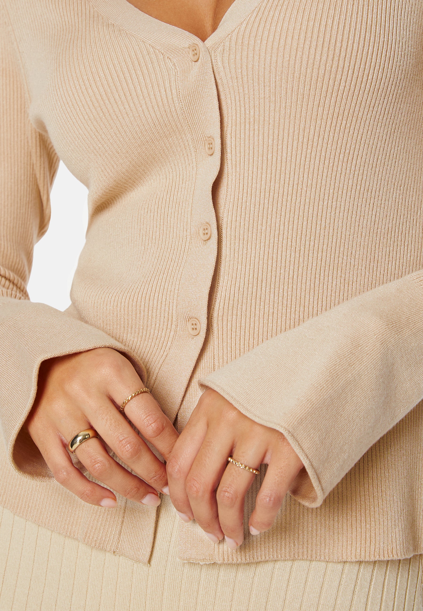 Knitted Rib Cardigan - Image 2