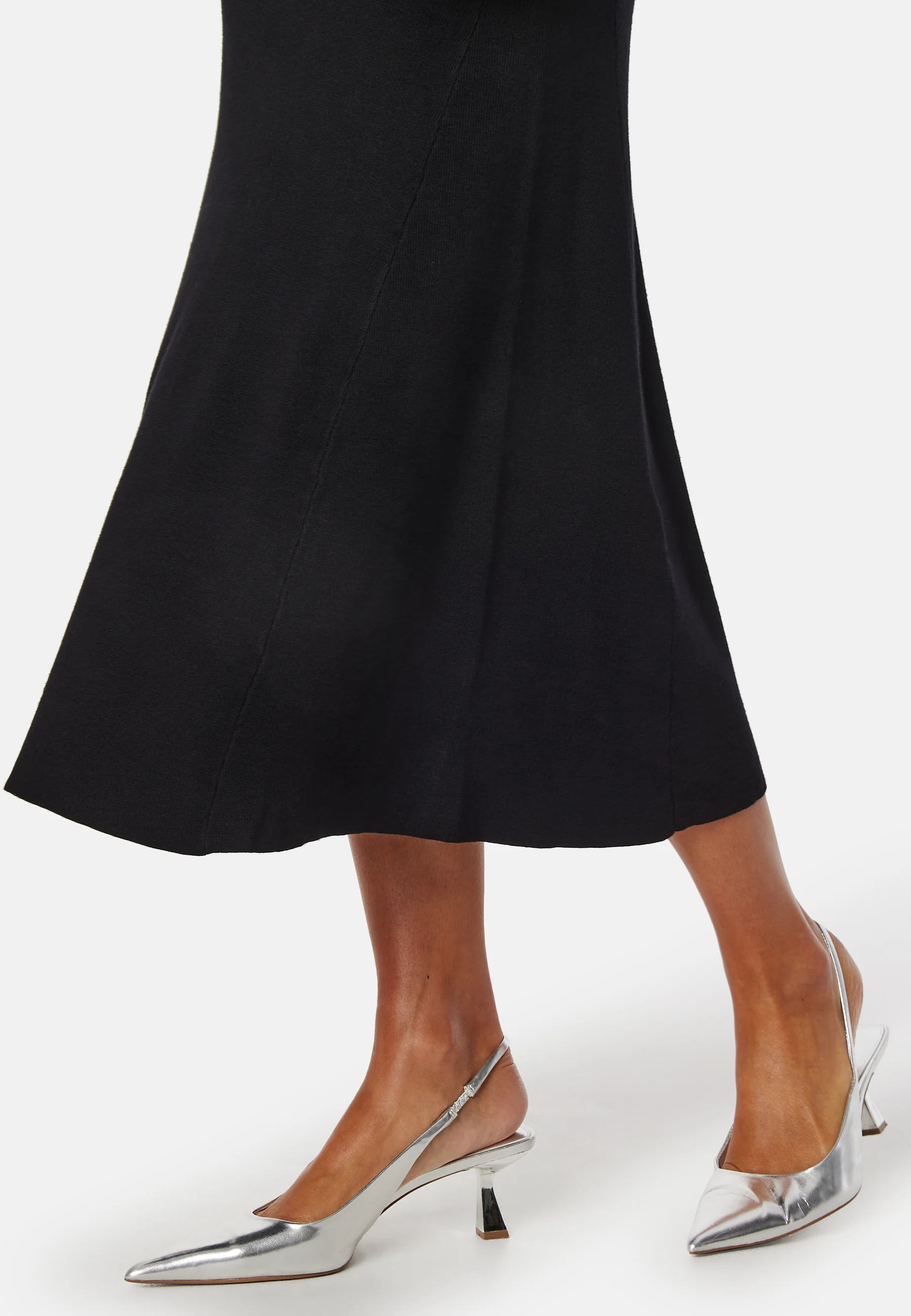 Knitted Rouched Midi Dress - Image 4