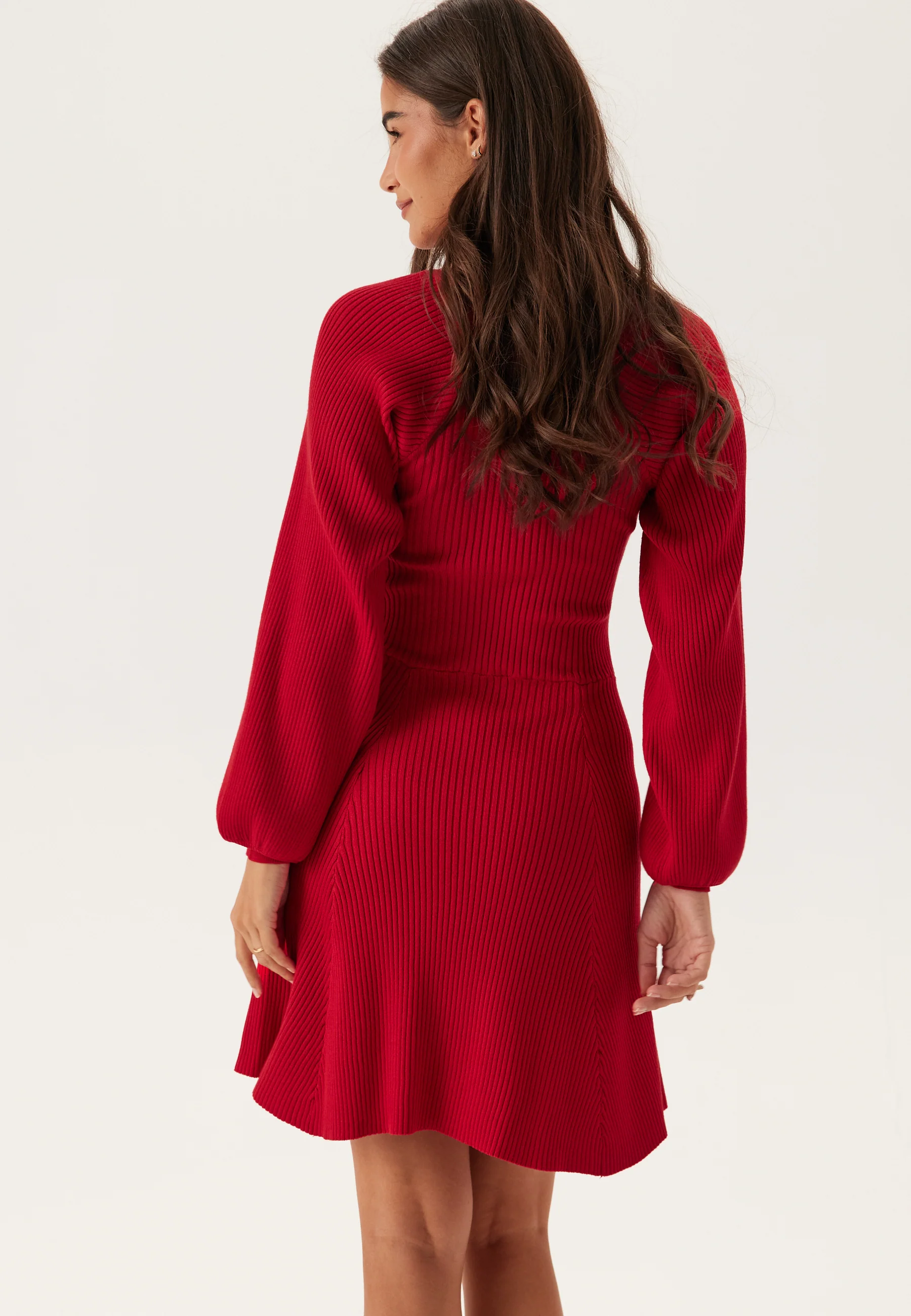 Knitted Short Skater Dress - Image 2