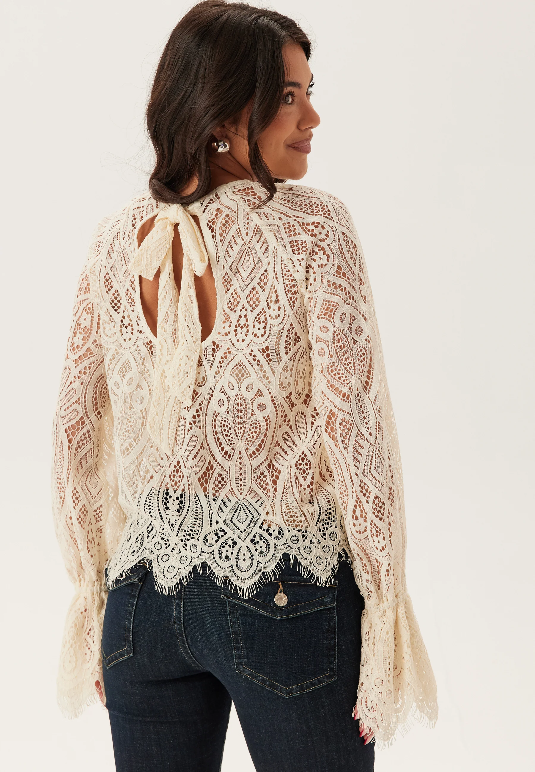 Lace Bow Blouse - Image 3