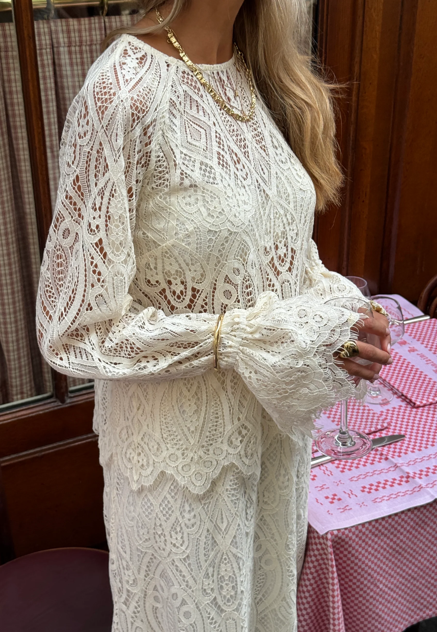 Lace Bow Blouse - Image 8