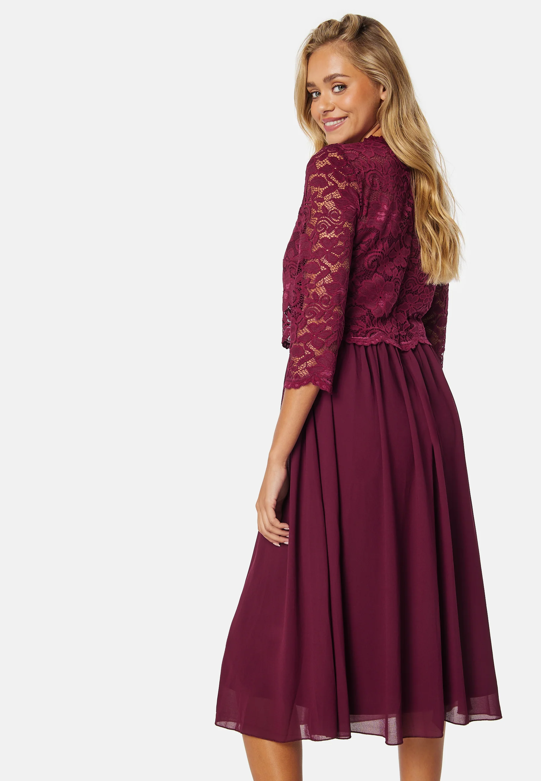 Lace Midi Dress - Image 3