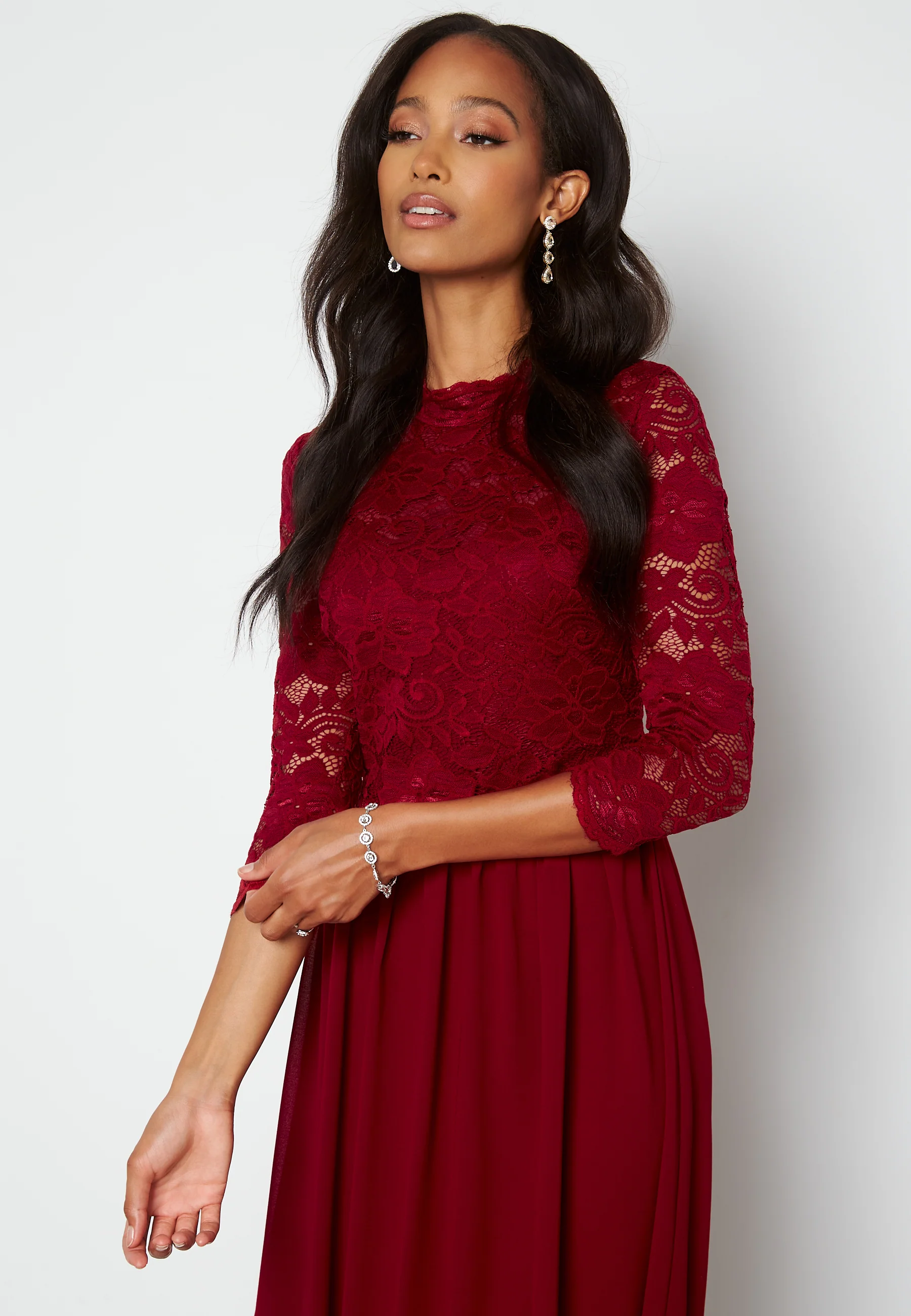 Lace Midi Dress - Image 3
