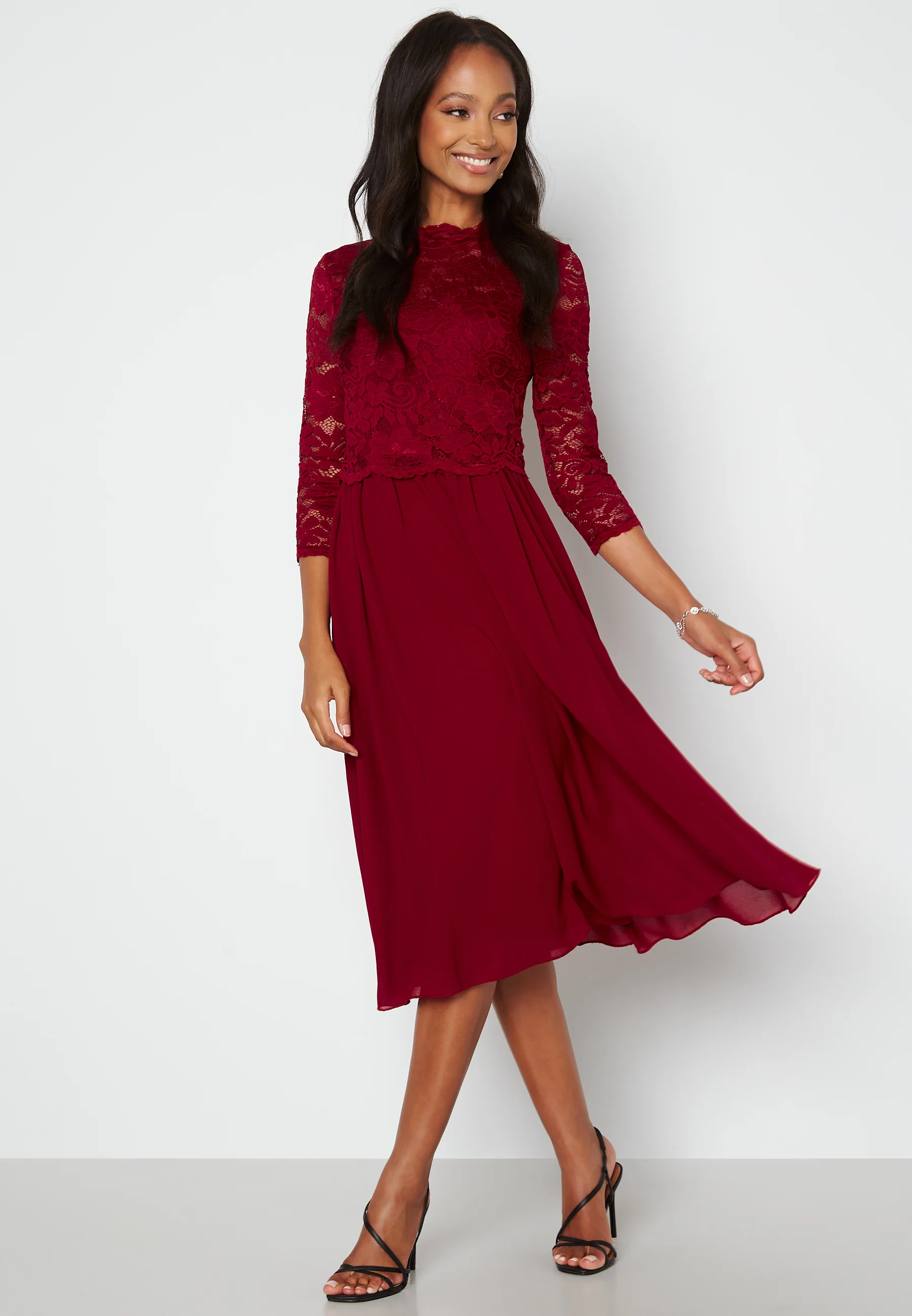 Lace Midi Dress - Image 4