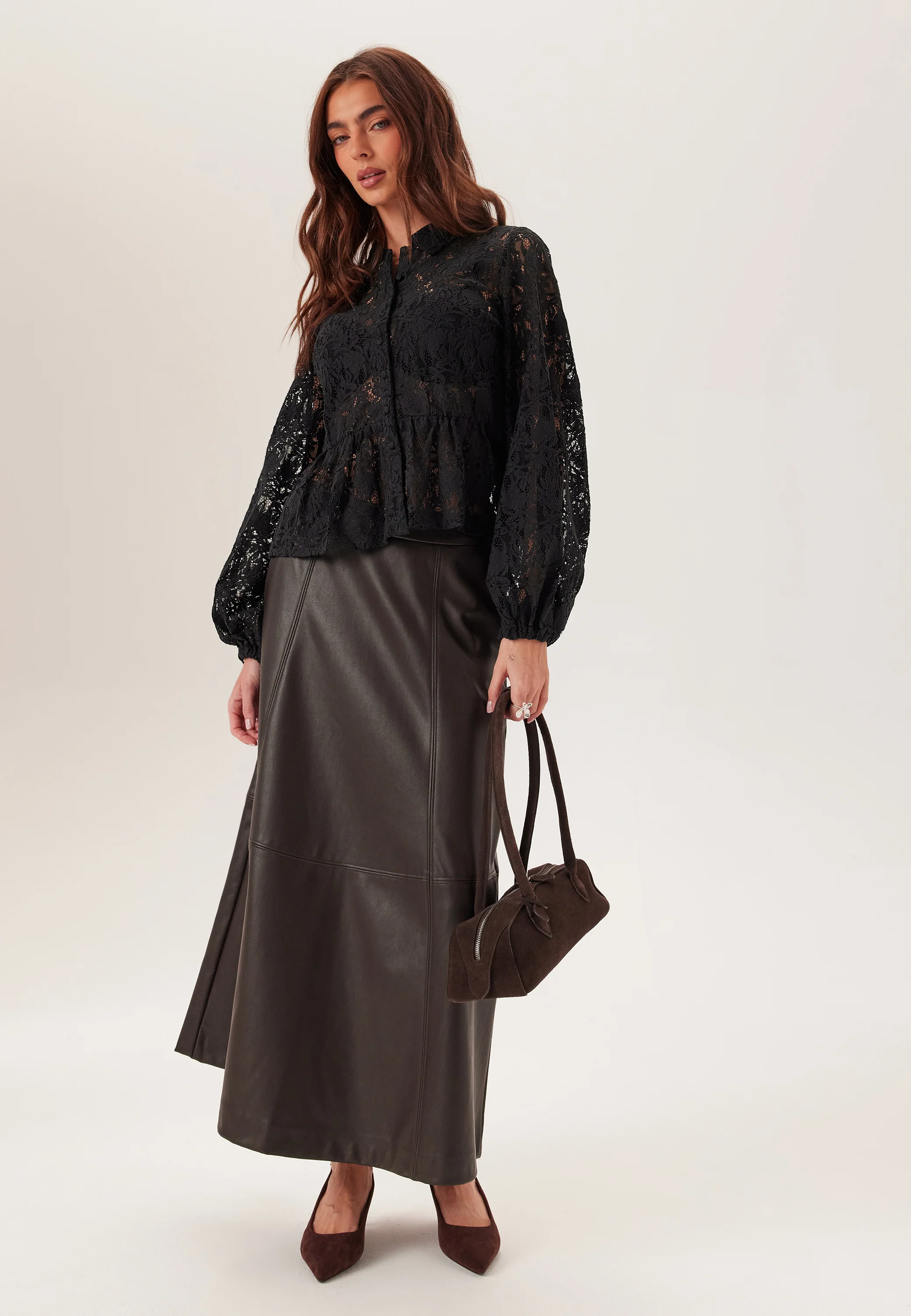 Lace Peplum Blouse - Image 2