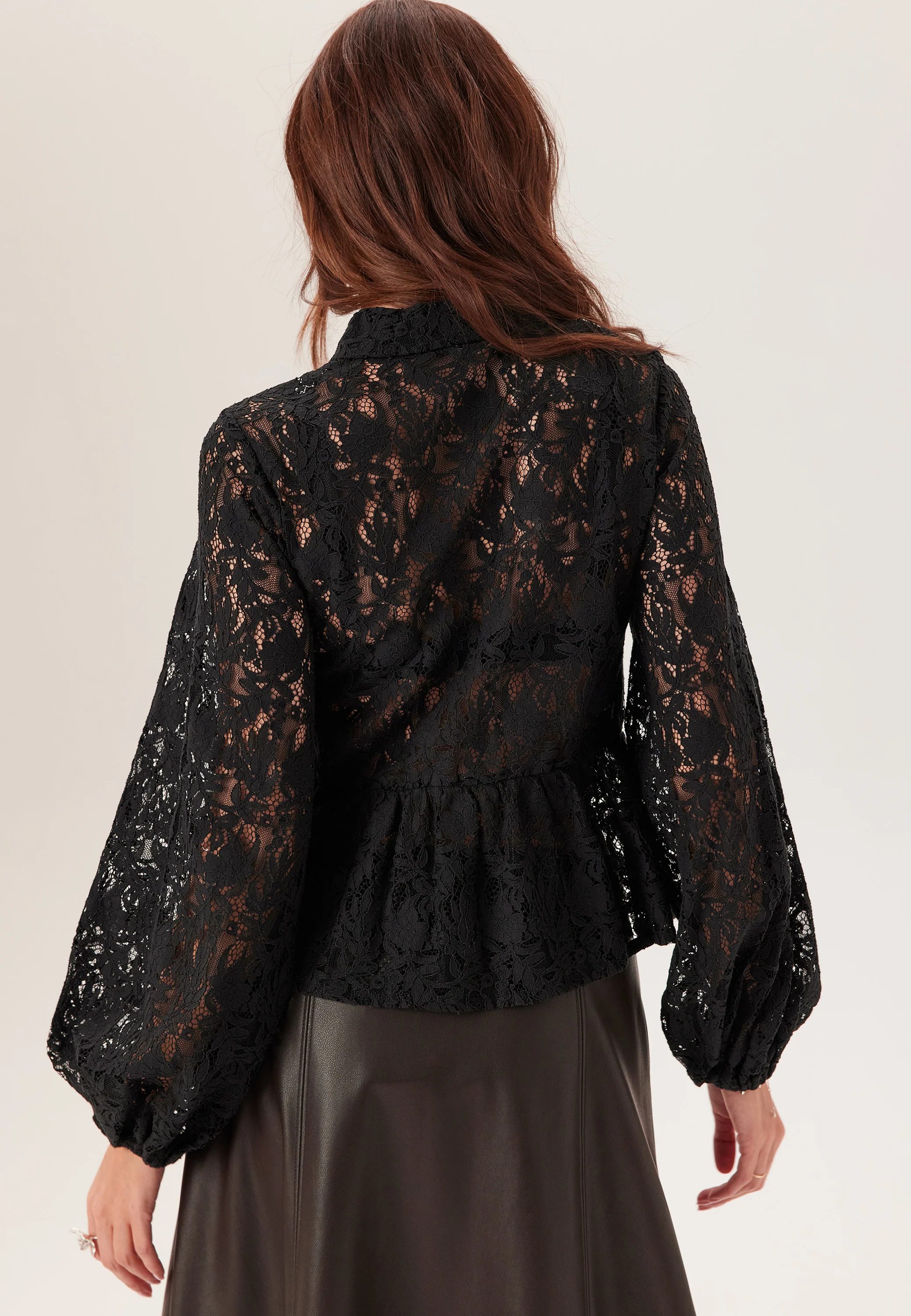 Lace Peplum Blouse - Image 4