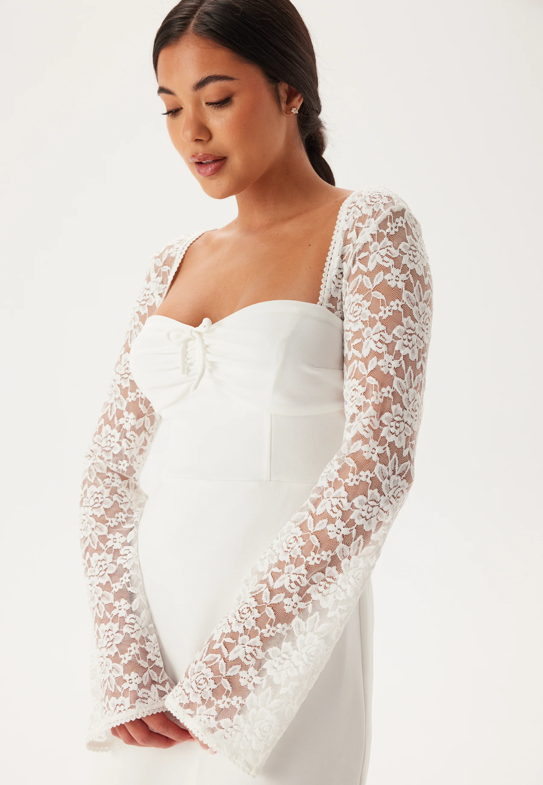 Lace Sleeve Bustier Dress - Image 5