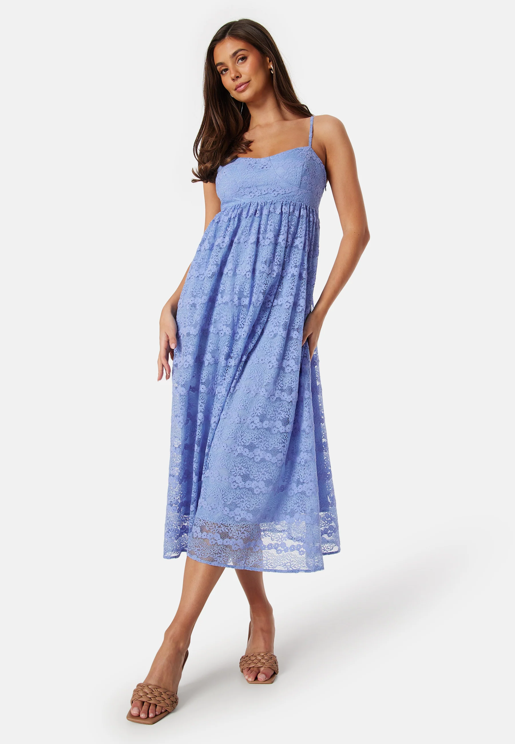 Lace Strap Midi Dress - Image 2