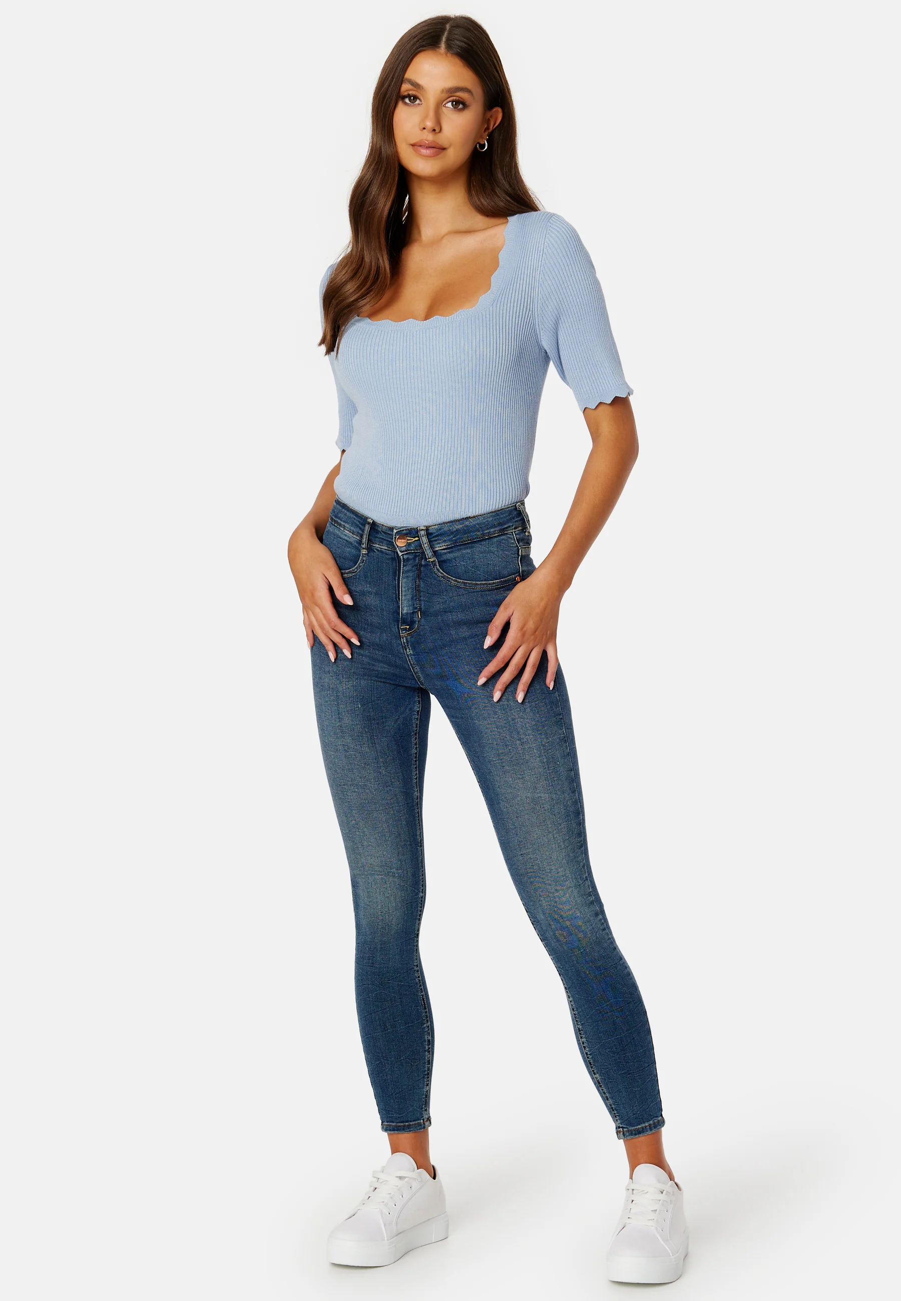 Lalana Square Neck 2/4 Knit Top - Image 3
