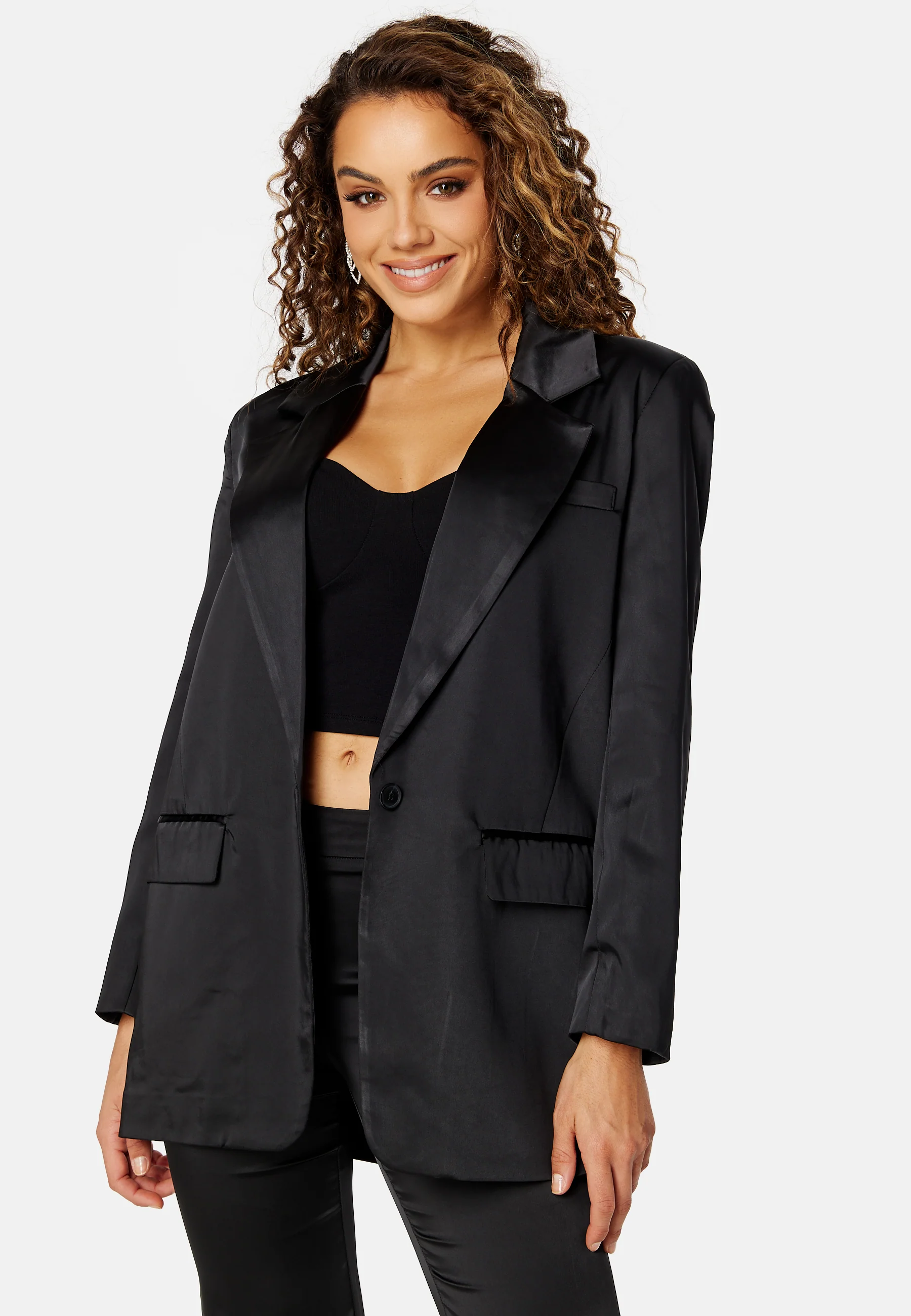 Lana-Mayra Satin Blazer