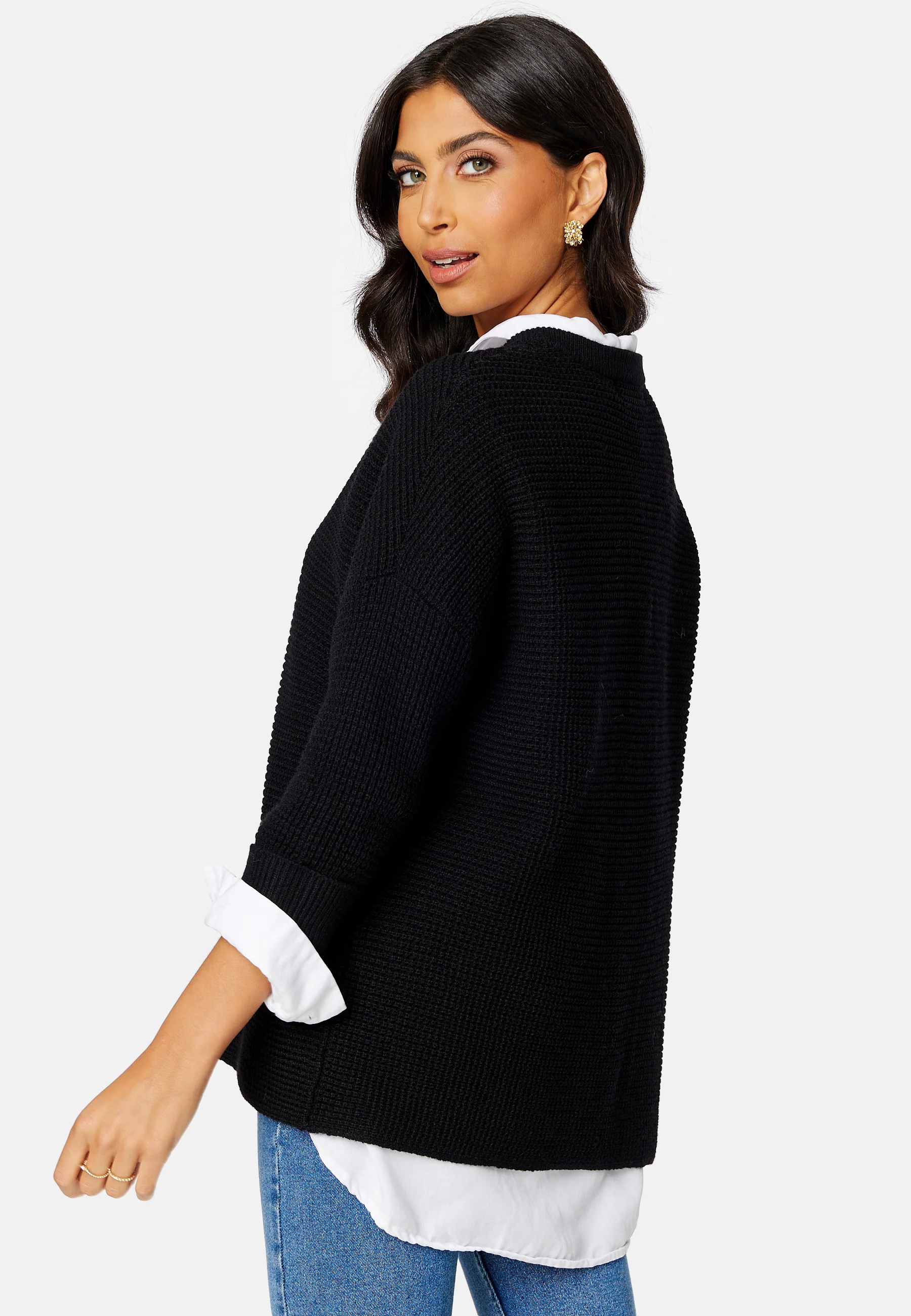 Leanna 3/4 V-Neck Long Blouse - Image 3