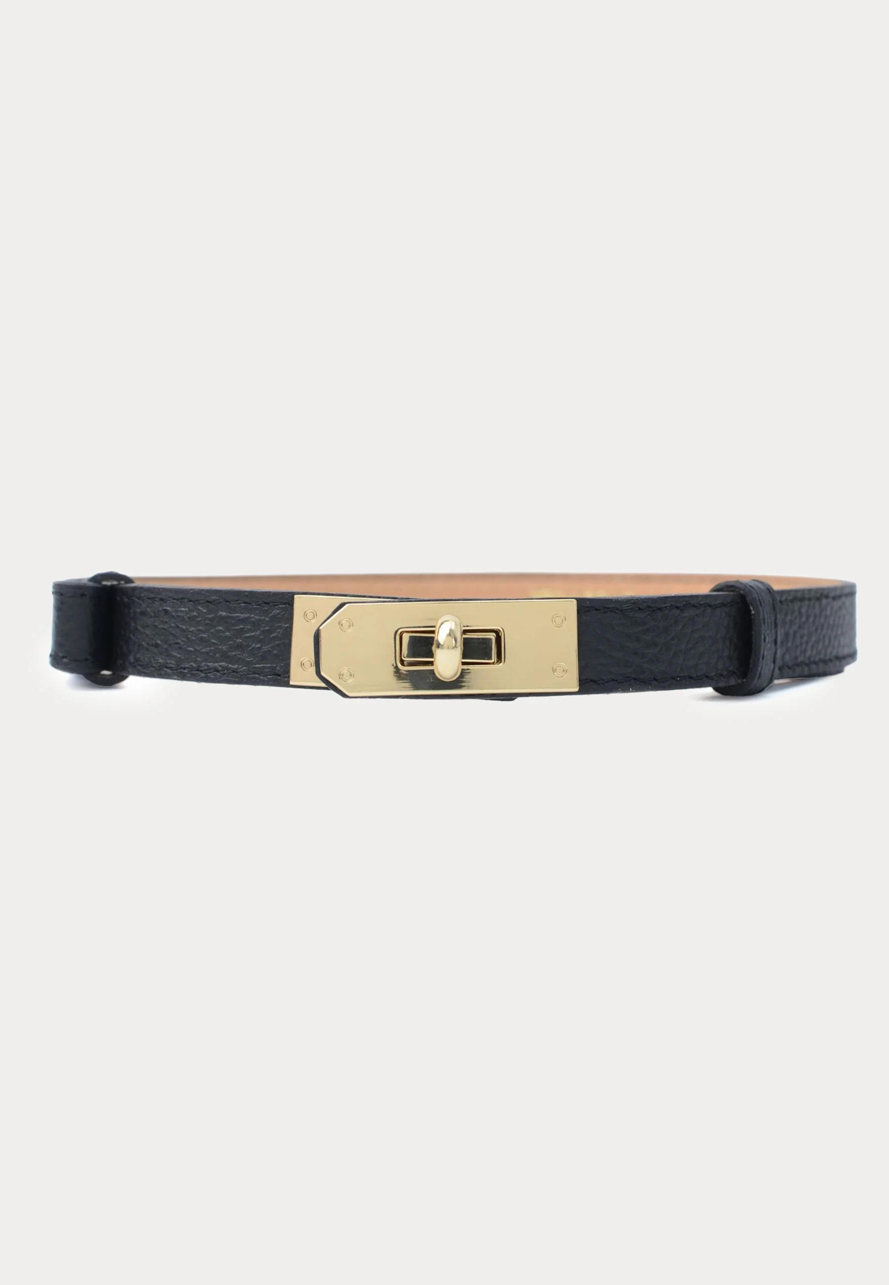 Leather Belt With Turn Lock - Image 2