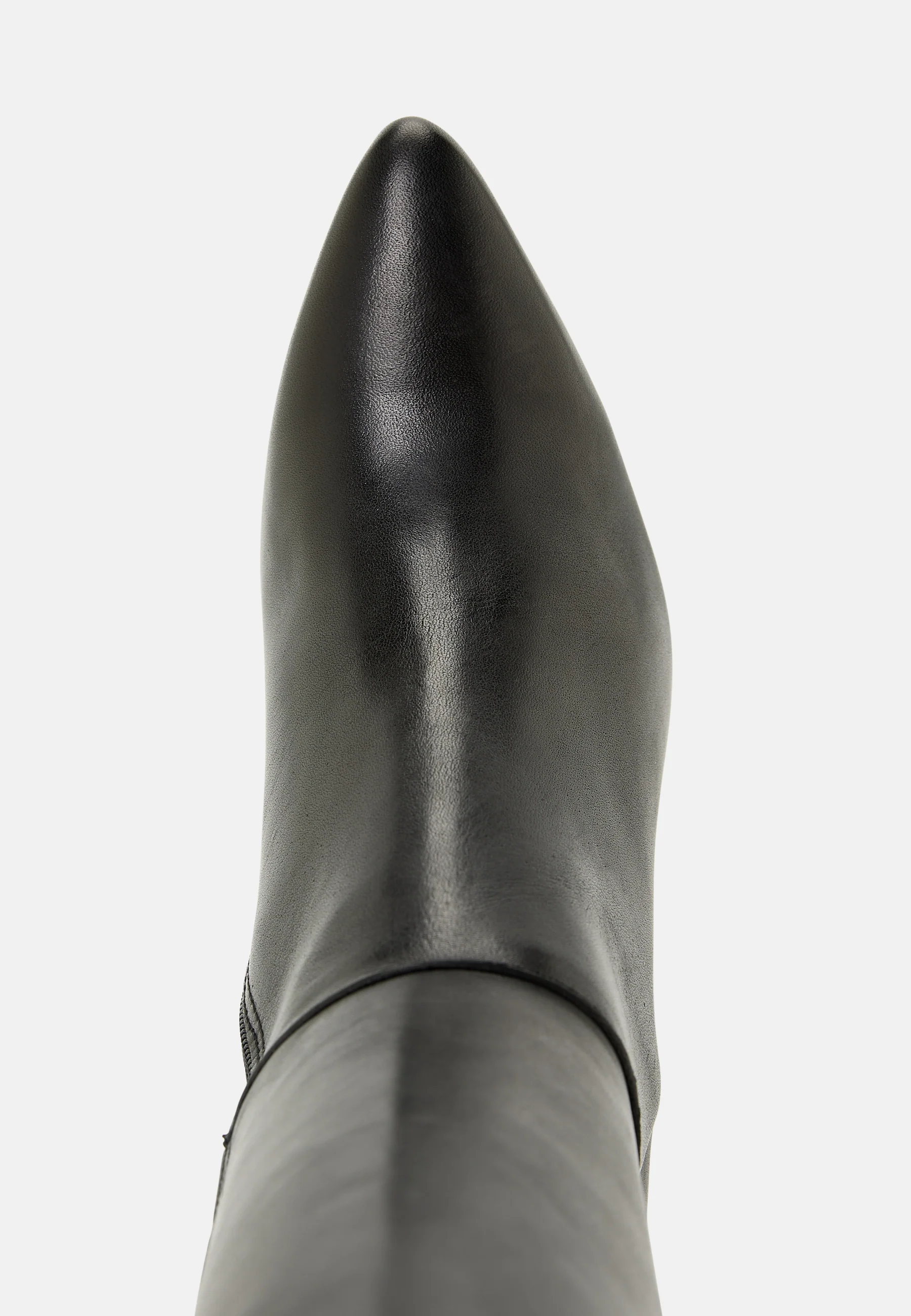 Leather Pointy High Heeled Boots - Image 5